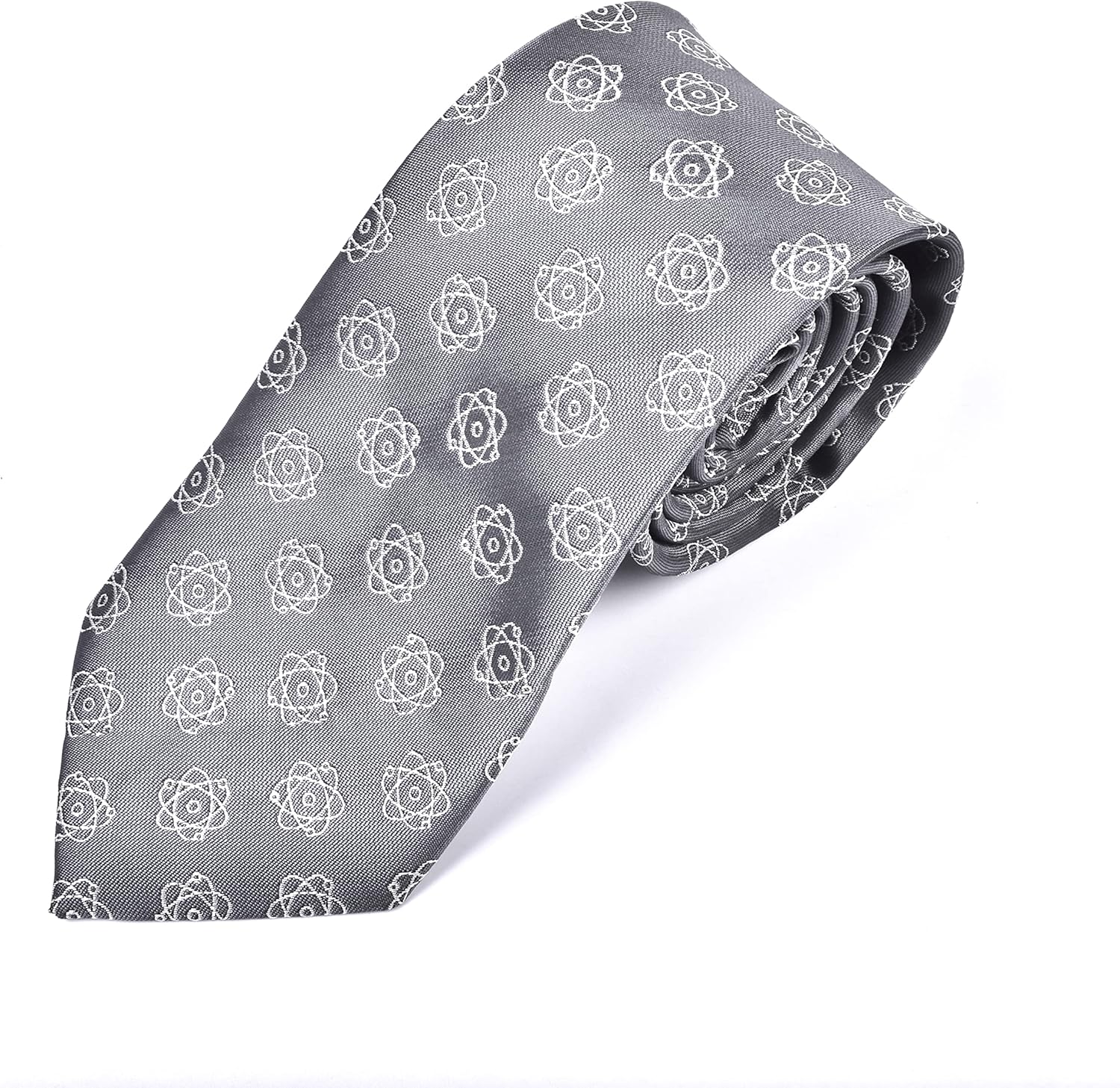 Maker V Atom Grey Science Necktie - Men's Science Tie, One Size