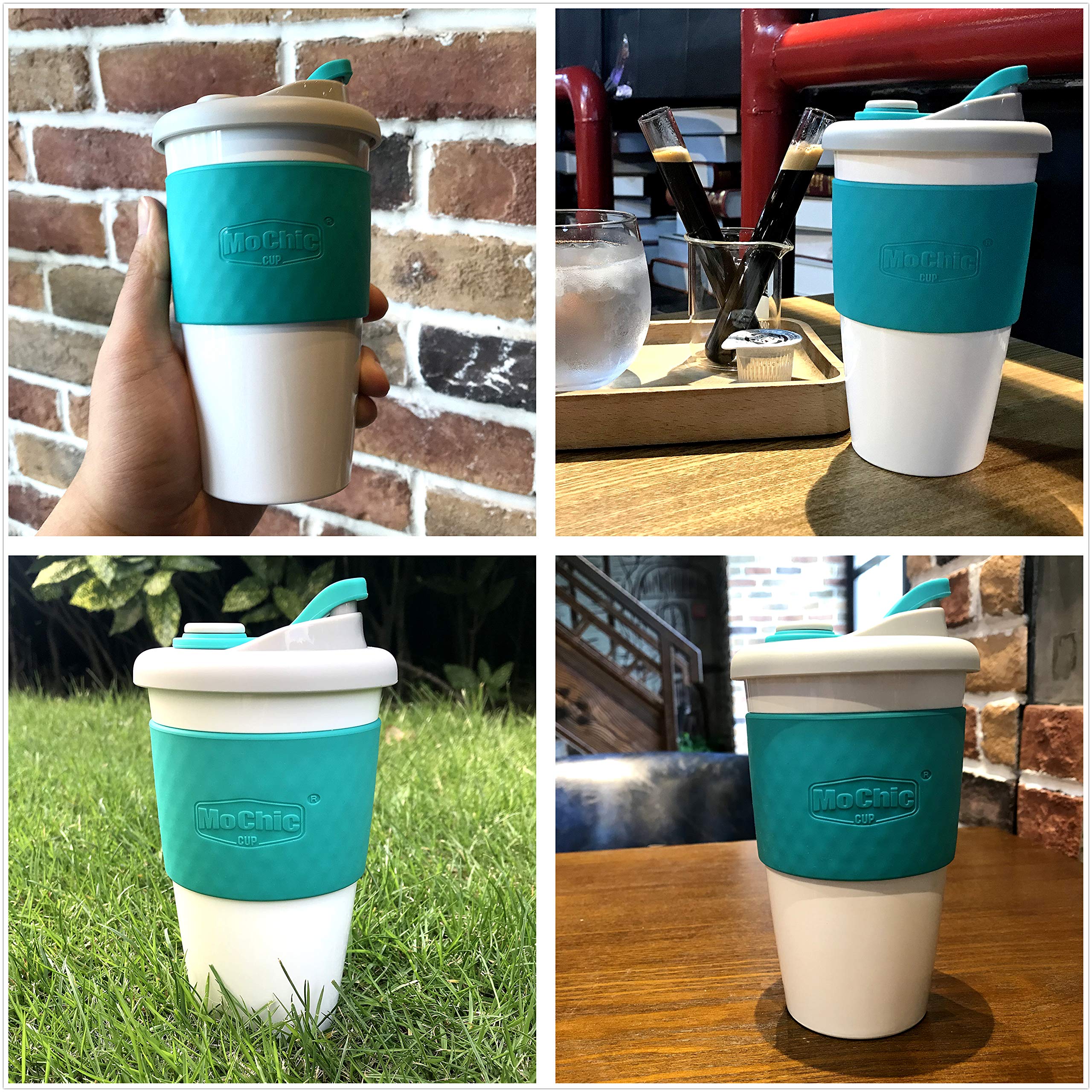 Juego De 4 Tazas De Viaje Reutilizables - 600 Ml, Apto Para Microondas Y Lavavajillas