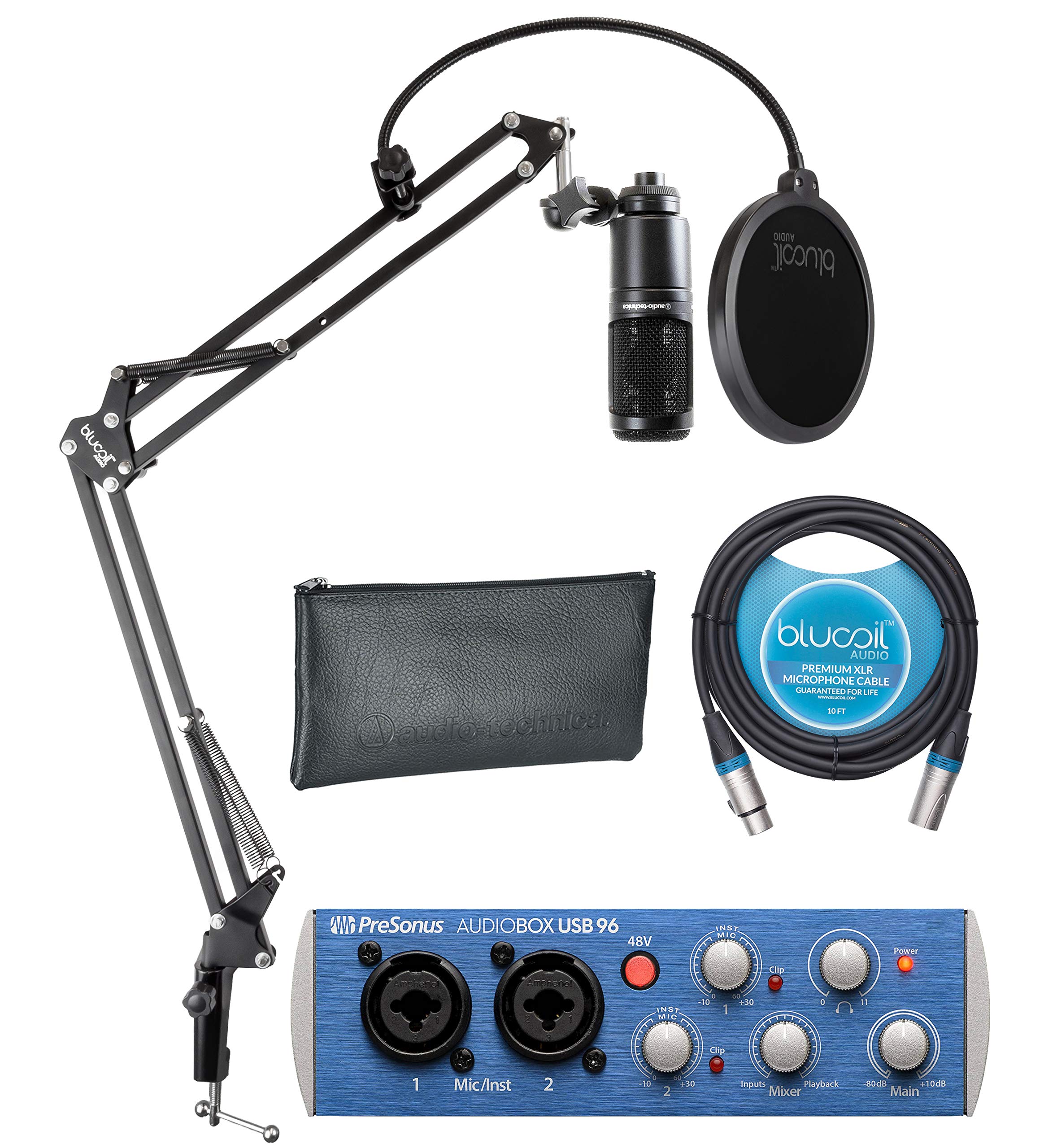 Buy Audio Technica AT2020 Condenser Microphone Bundle with PreSonus