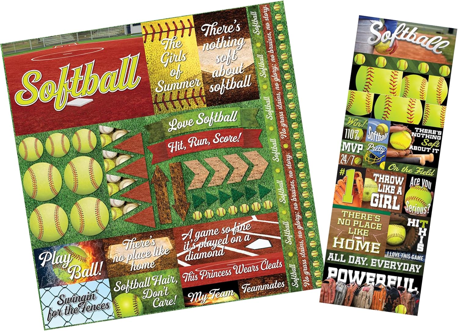 Scrapbooking Softball Stickers Softball Scrapbooking
