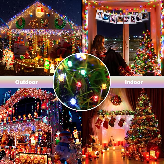 Luces Navideñas Toodour Exterior 131ft 350 LEDs Multicolor miniatura 6