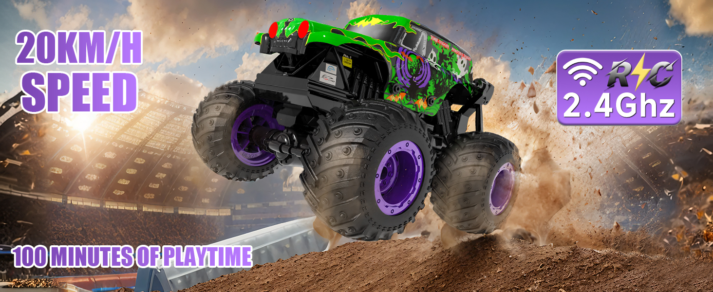 Amazon.com: Gohero Monster Trucks for Boys Age 4-7, 2.4Ghz RC