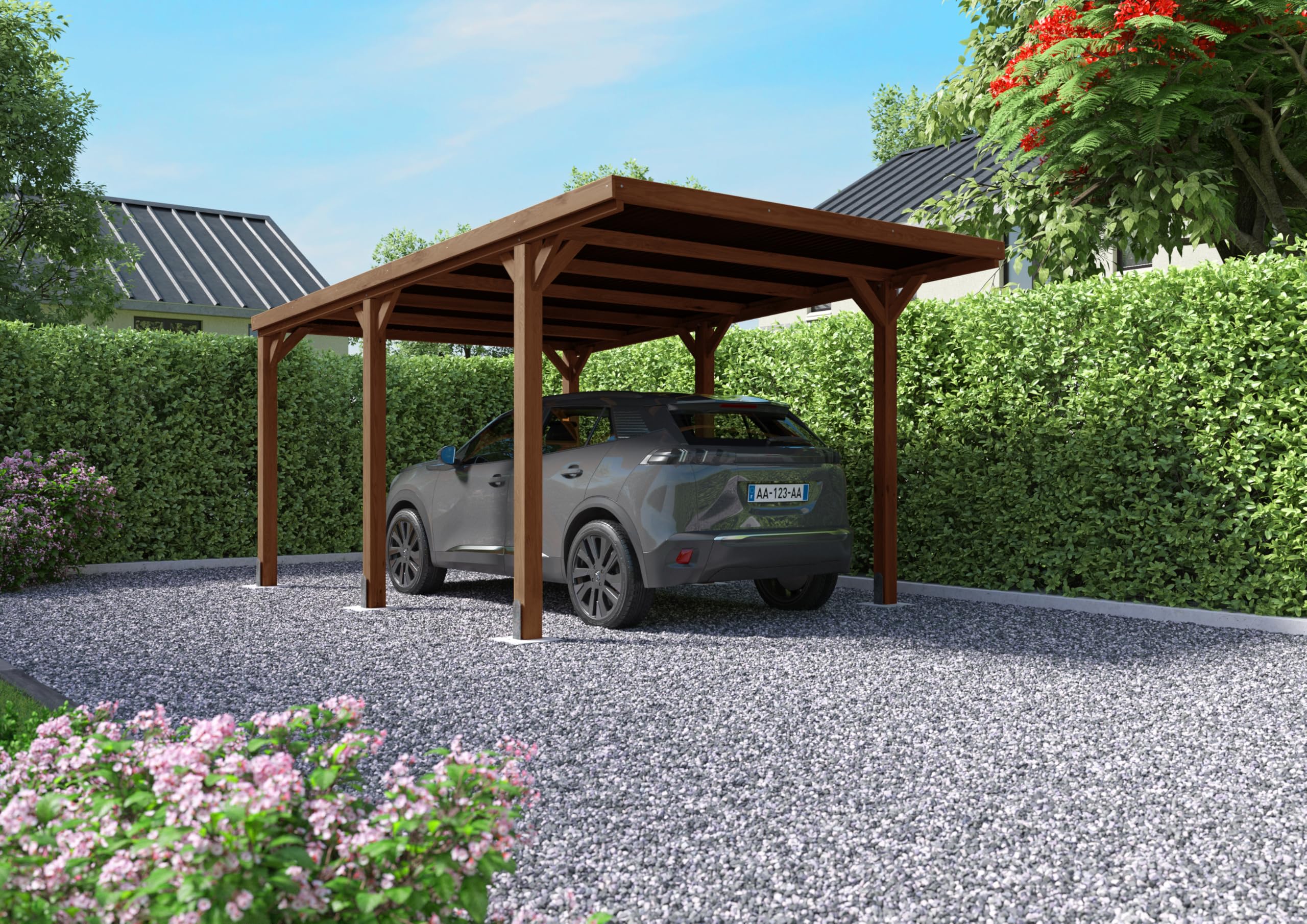 Carport Bois 1 Voiture 16,5 m² Victor