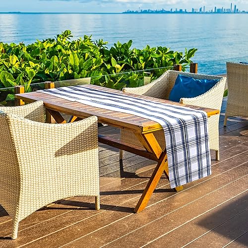 Miniatura 5 de Urban Villa Manteles individuales para mesa de comedor, 100% algodón, 14 x 20 pulgadas, manteles individuales de gran tamaño, juego de 6 manteles