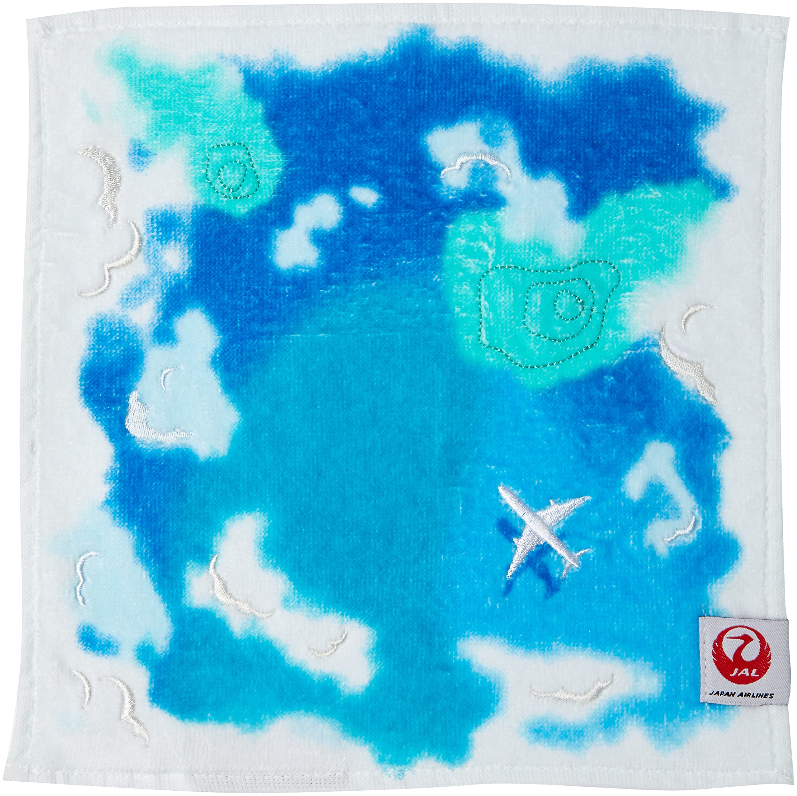 Amazon.co.jp: 丸眞 ハンドタオル JAL 日本航空 25×25cm 青空フライト