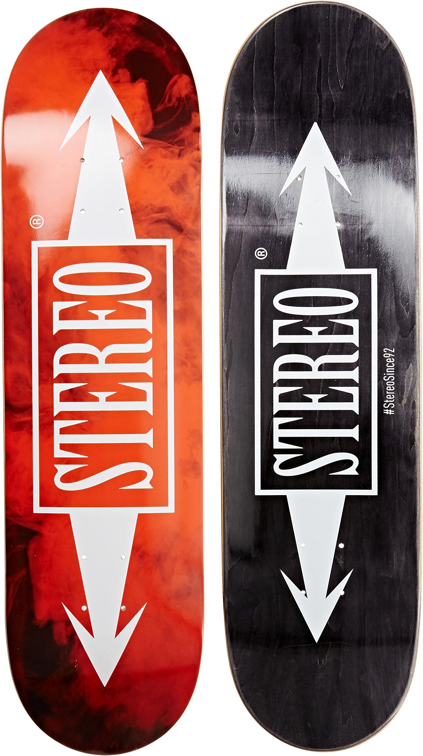 Stereo Skateboards Smokey Deck, 8.3-Inch, Red
