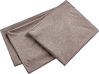 Vista 15 de Oubonun Funda de almohada corporal 100% algodón jersey con cremallera, funda de almohada extraíble suave de lujo, larga y esponjosa, de punto