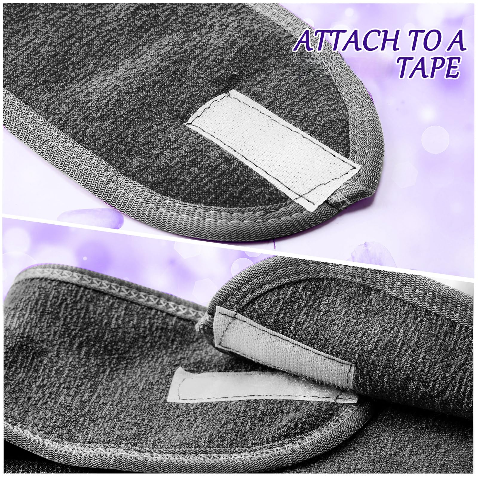 Hoteam Spa-Stirnband, Spa-Gesichts-Stirnband, Spa-Stirnband, Großpackung zum Waschen von Gesicht, Make-up, Stirnband für Dusche, Bad, Sport, verstellbares Handtuch mit Klettverschluss (Silbergrau)
