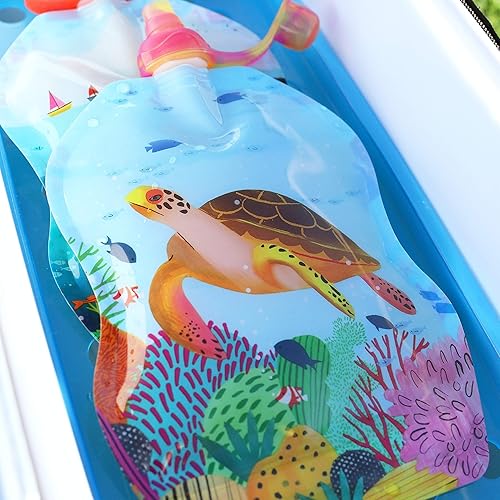 Miniatura 7 de ChooMee SnakPack Sealife - Bolsas reutilizables de almacenamiento de alimentos para bebés, 8 onzas, ideal para alimentos de bebé, batidos y purés,