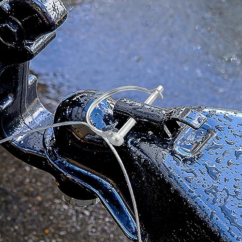 Miniatura 5 de Paquete de 10 pasadores de enganche para remolque, 2-34 pulgadas x 14 pulgadas (largo x ancho), con bloqueo de pasador de enganche de remolque,