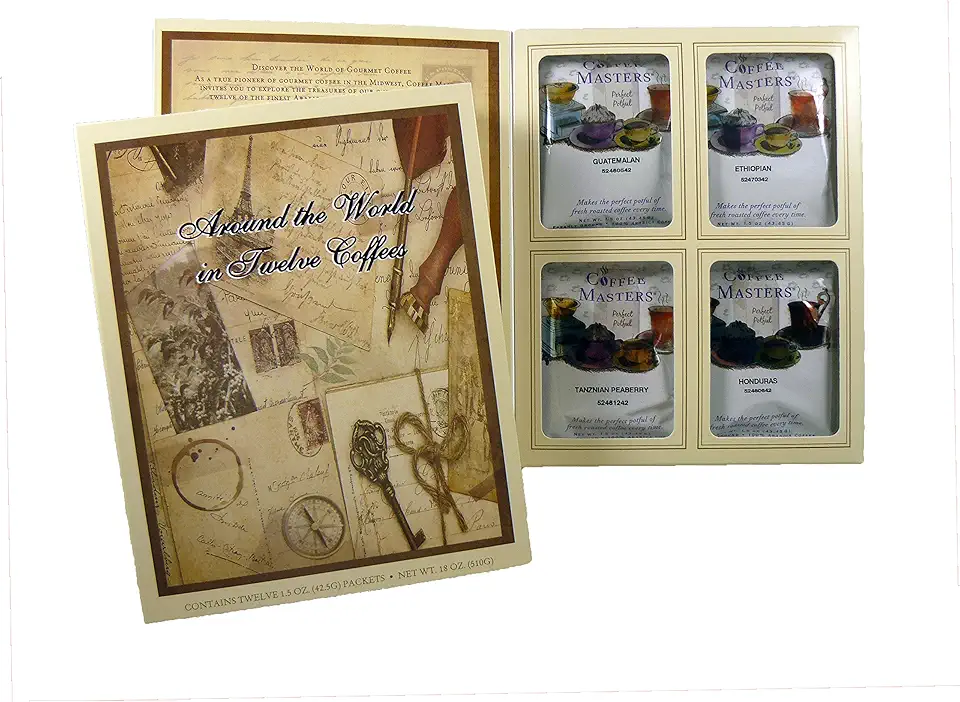 Coffee Masters Around the World in Twelve Coffees, 1.5 Ounce (Pack of 12)