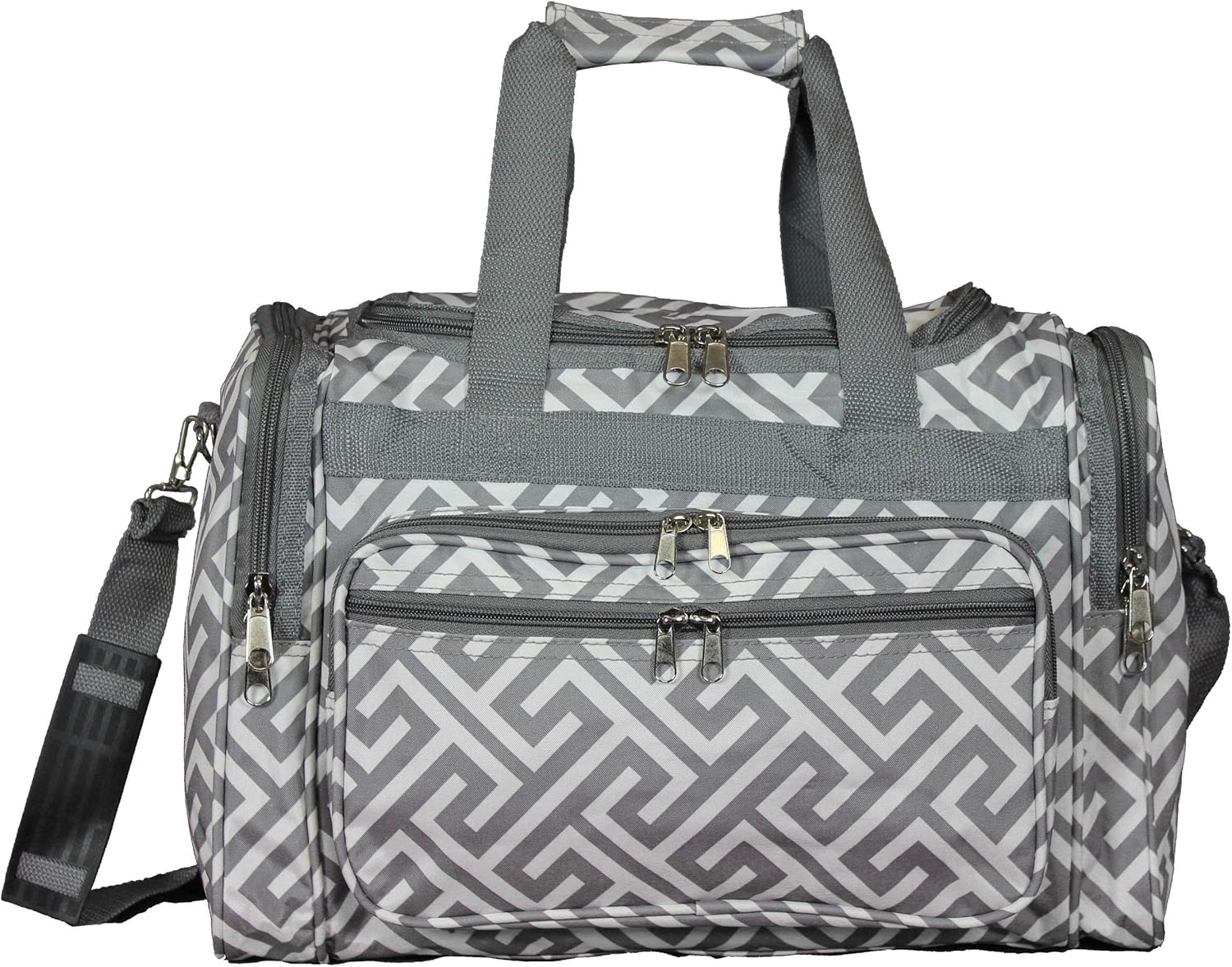 World Traveler 16-inch Shoulder Carry-on Duffel Bag - Pink Trim Multi Paisley