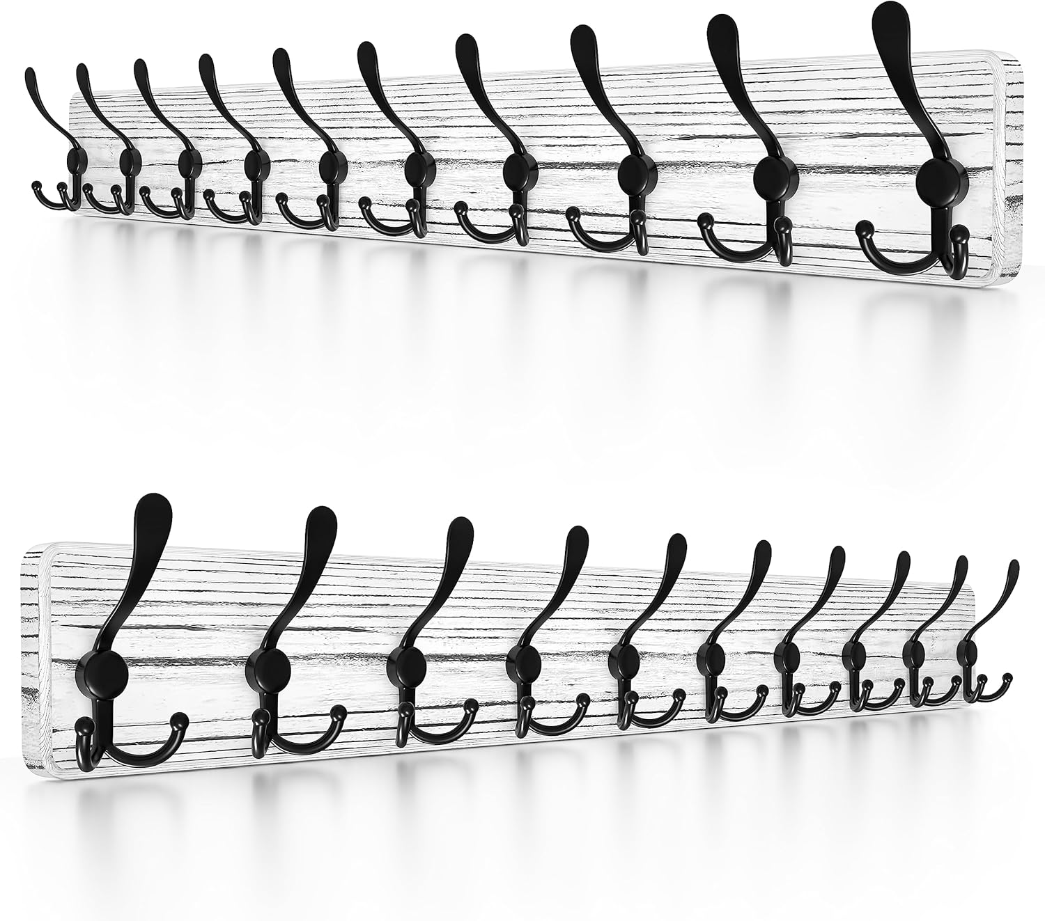 SAYONEYES Rustic Coat Rack Wall Mount, 38.6 Inch Long Solid