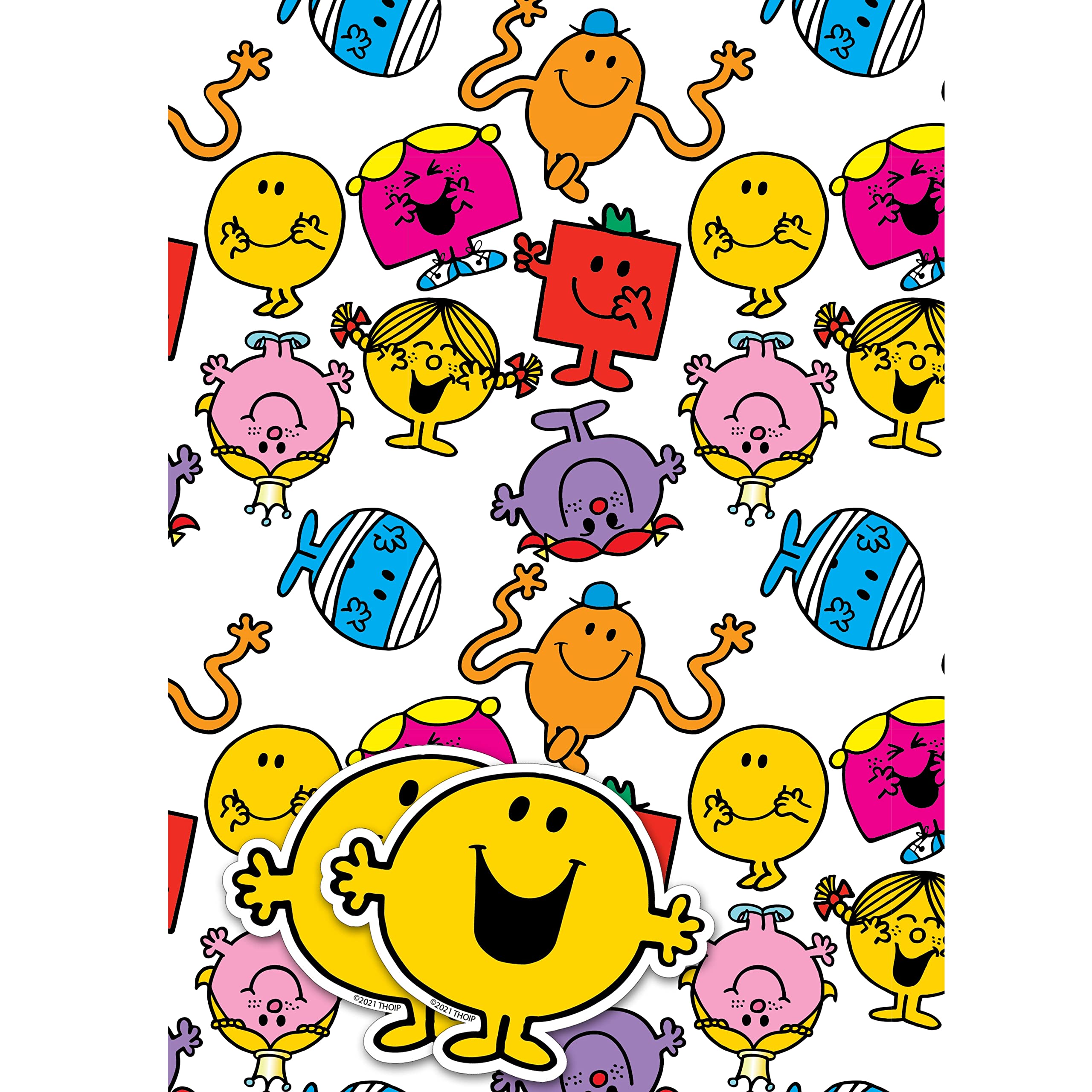 Danilo Promotions Ltd Men's Multi Mr & Little Miss Wrapping Paper 8 Sheets 8 Tags Sheet Size 70Cmx50cm Official Product Responsibly Resourced