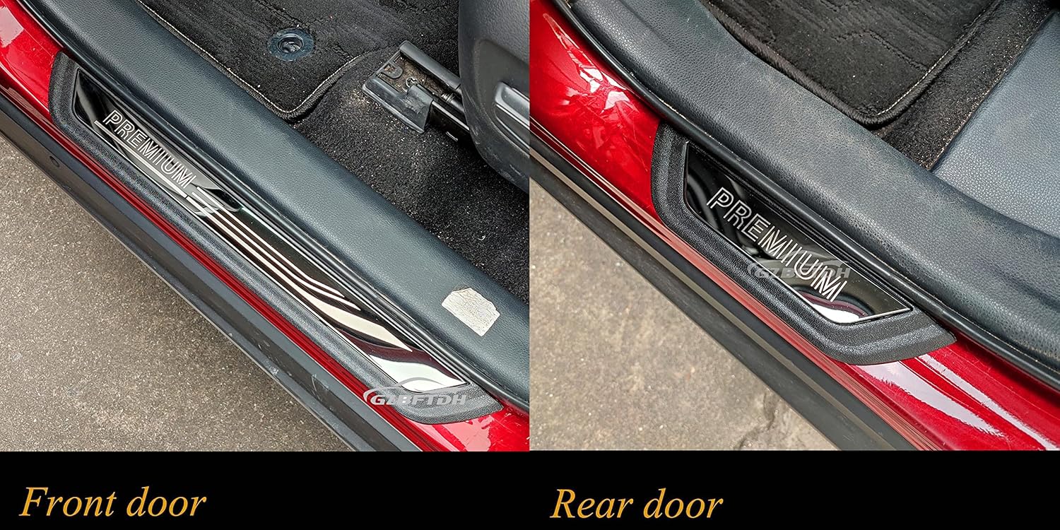 GZBFTDH Car Door Sill Scuff Protector Guard, Compatible for 2018-2022 C-HR CHR Accessories, Steel Door Entry Plate Trim