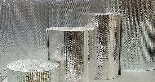 Miniatura 3 de Us Energy Products - Barrera de vapor reflectante con aislamiento de burbujas de doble lámina de 4 x 25 pies (R8, impermeable, cumple con los