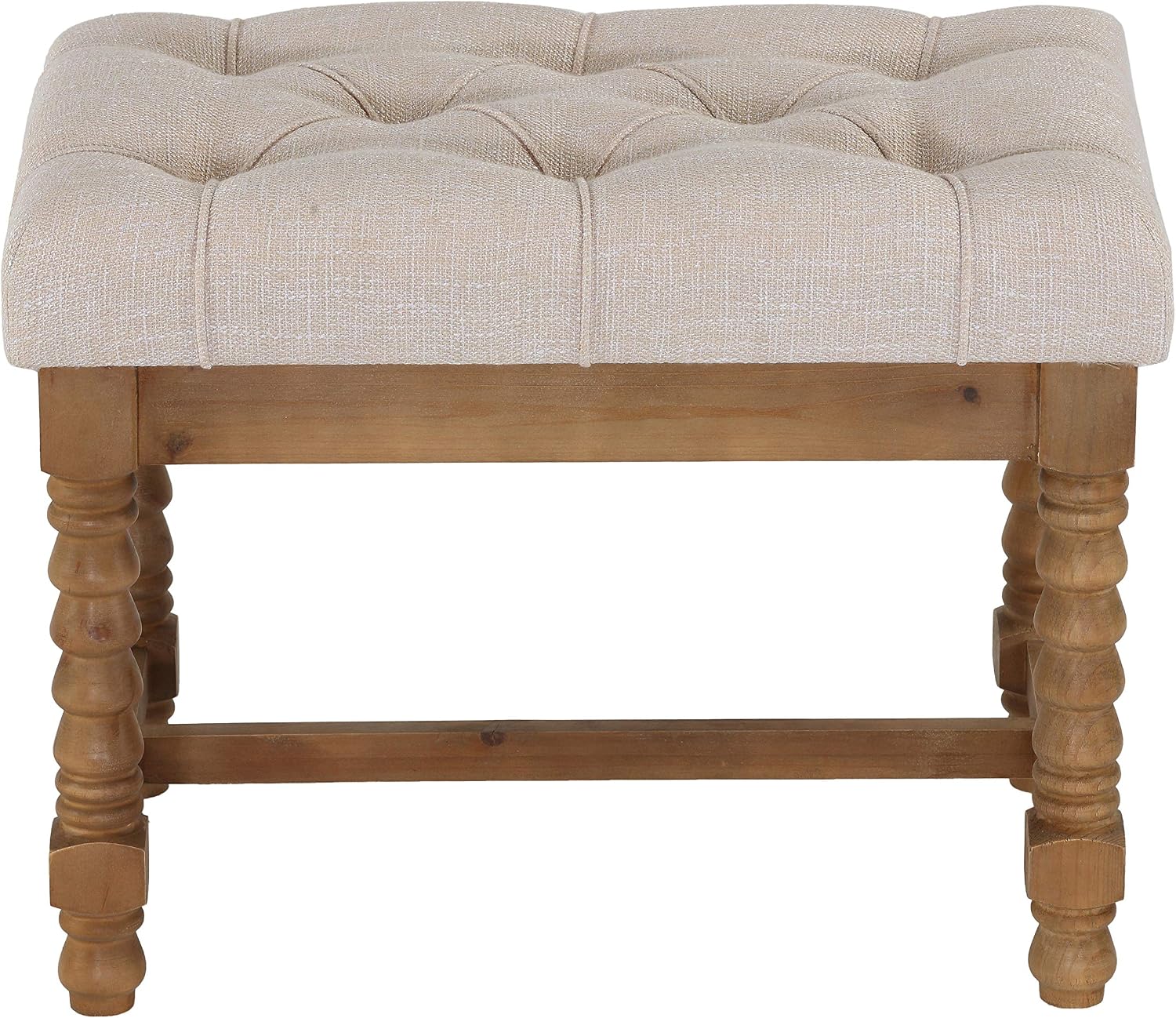 Cortesi Home Tacoma Bench Ottoman, 18.5"W x 16"L x 24"H, Beige