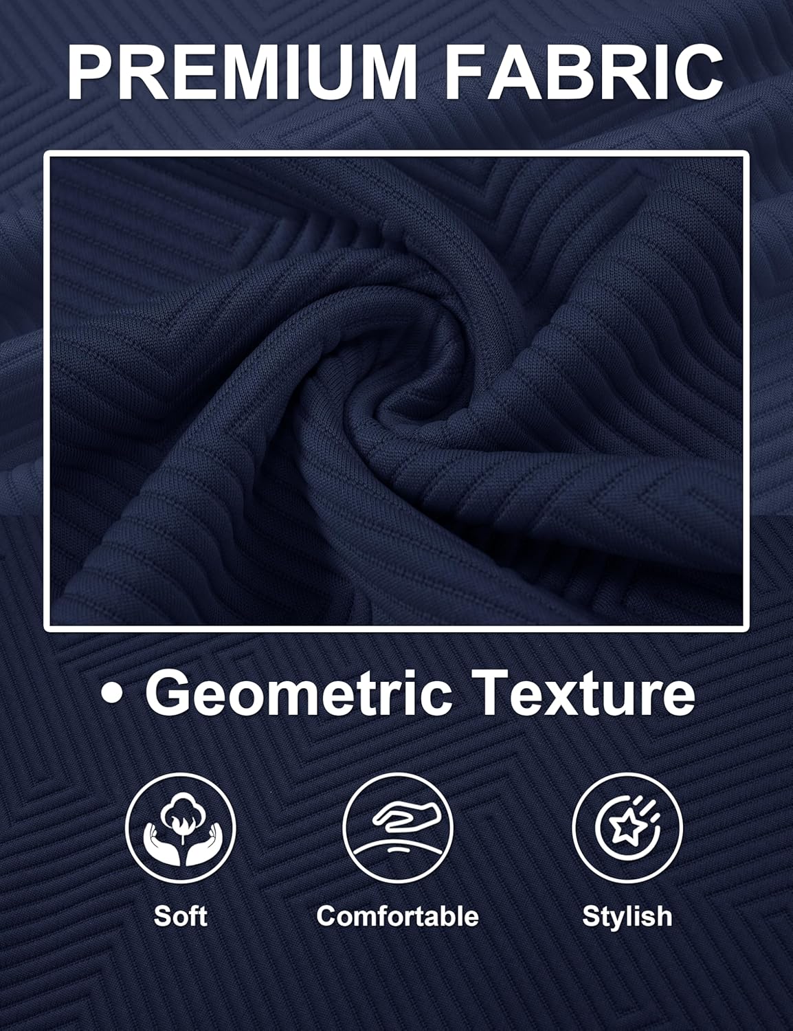 MAGCOMSEN Mens Crewneck Sweatshirts Long Sleeve Geometric Textured Pullover Shirts Winter Fall Casual Soft Sweatshirt - Image 5