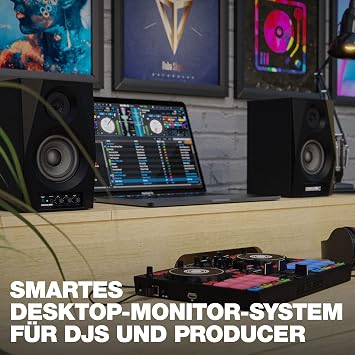 Reloop DSM-3 BT | Dual | 3 inch 2x 20W 2-Way Active Studio Reference & DJ Monitor | Speaker with Bluetooth Feature