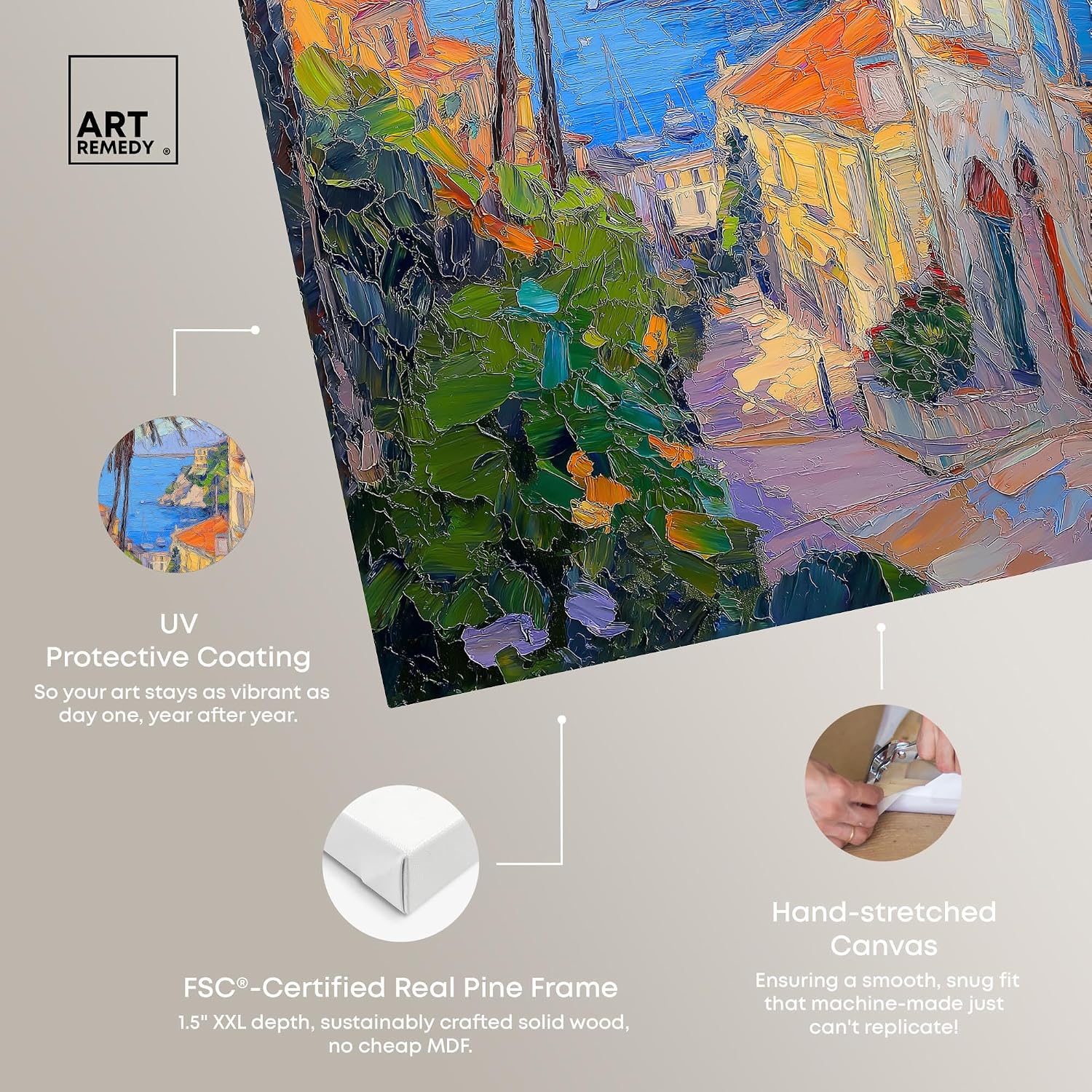 Serene Waterside Canvas Monet Coastal by Art Remedy, Gallery Wrapped, 16" x 24"
