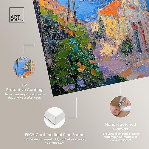 Miniatura 4 de Art Remedy Serene Waterside Canvas Monet Coastal, galería envuelta, 16 x 24 pulgadas