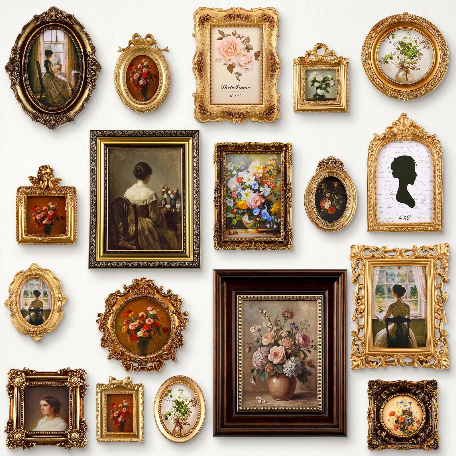 Photo 1 of Pinkunn 18 Pcs Vintage Picture Frames