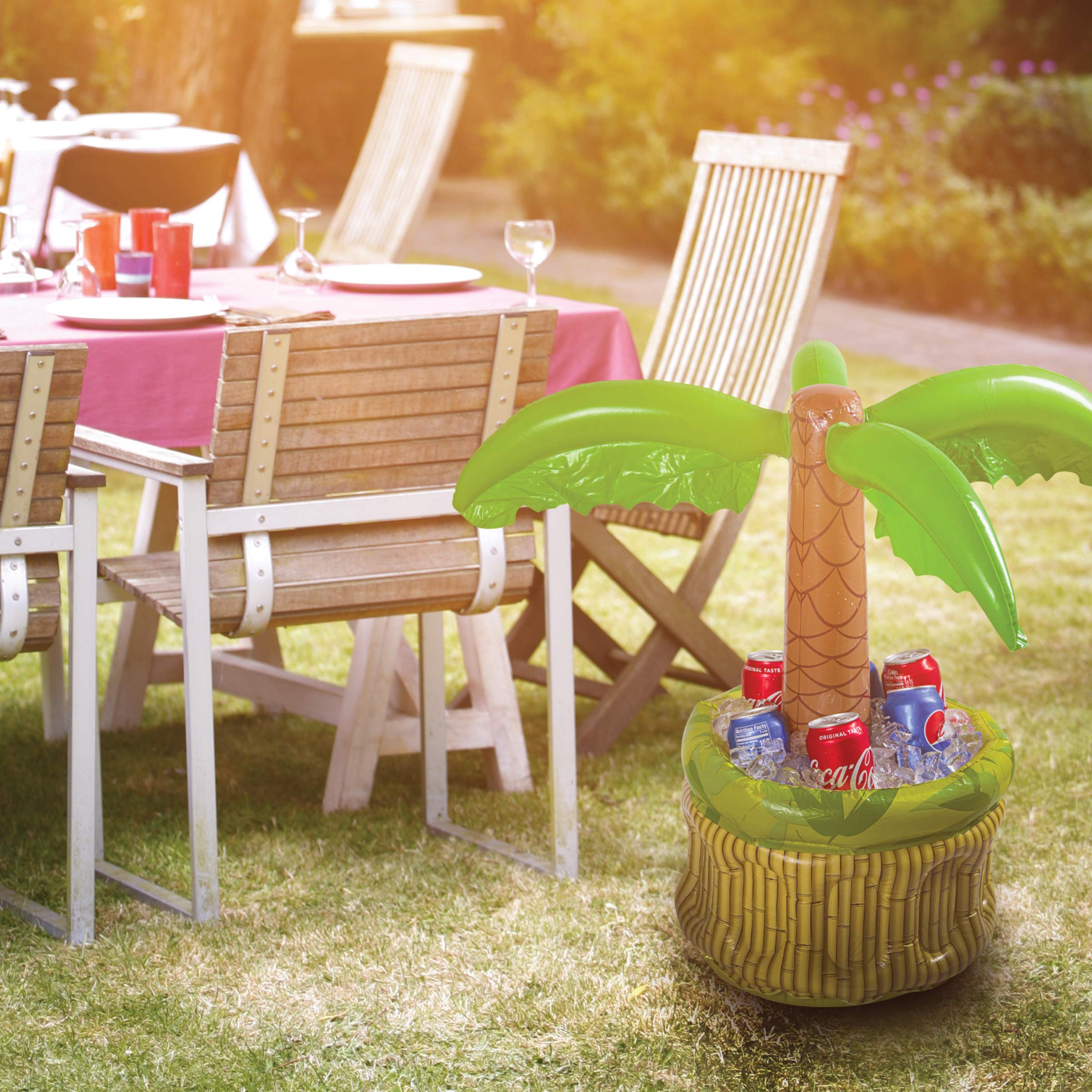 Top Race Glacière Gonflable de 26 po, glacière à bière pour Les fêtes, Fournitures de fête Luau pour Adultes, décorations de fête d'été, Palmier Gonflable pour Les fêtes sur la Plage, Lot de 2