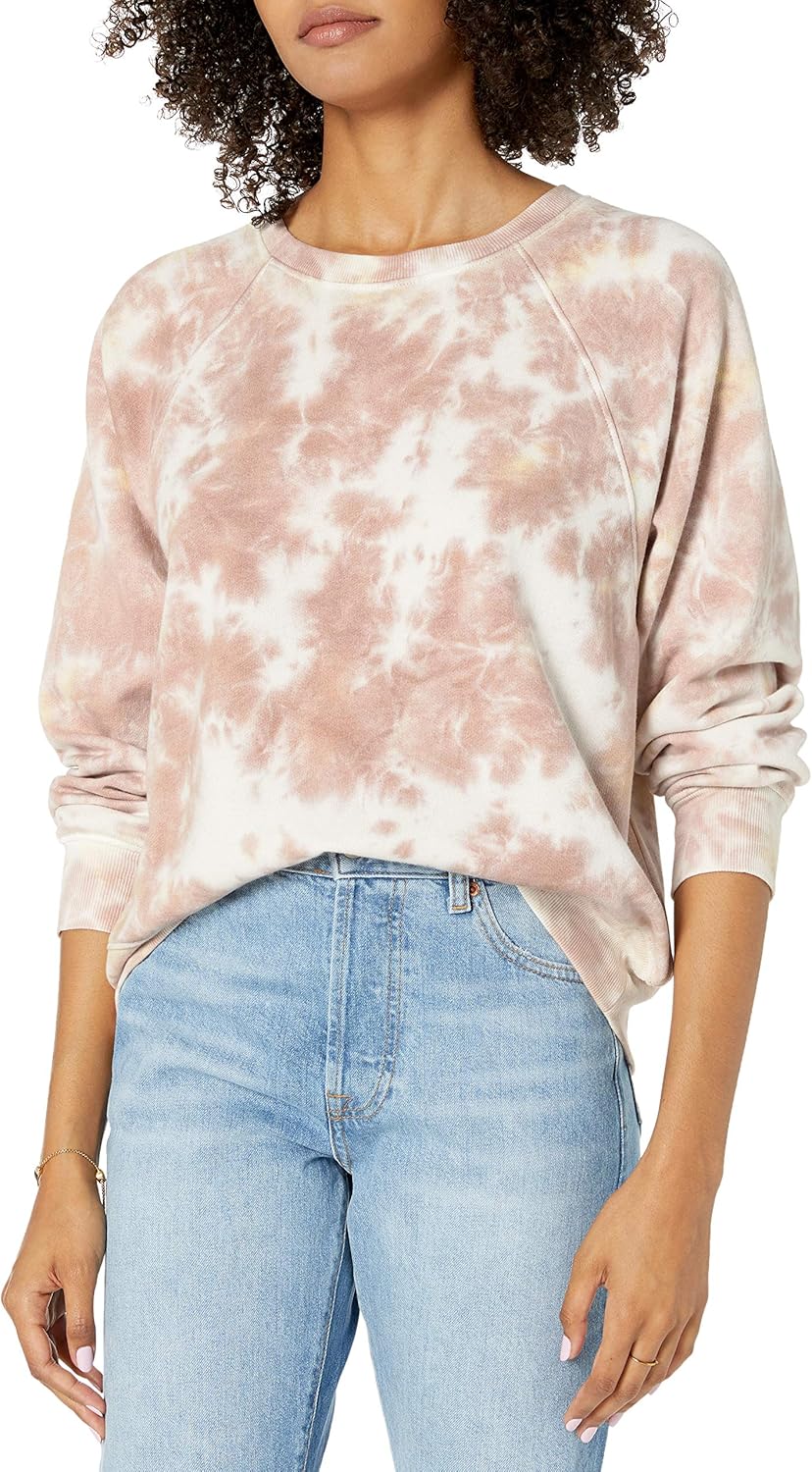 The Drop Women's Caroline Raglan Long-Sleeve Fleece Sweatshirt