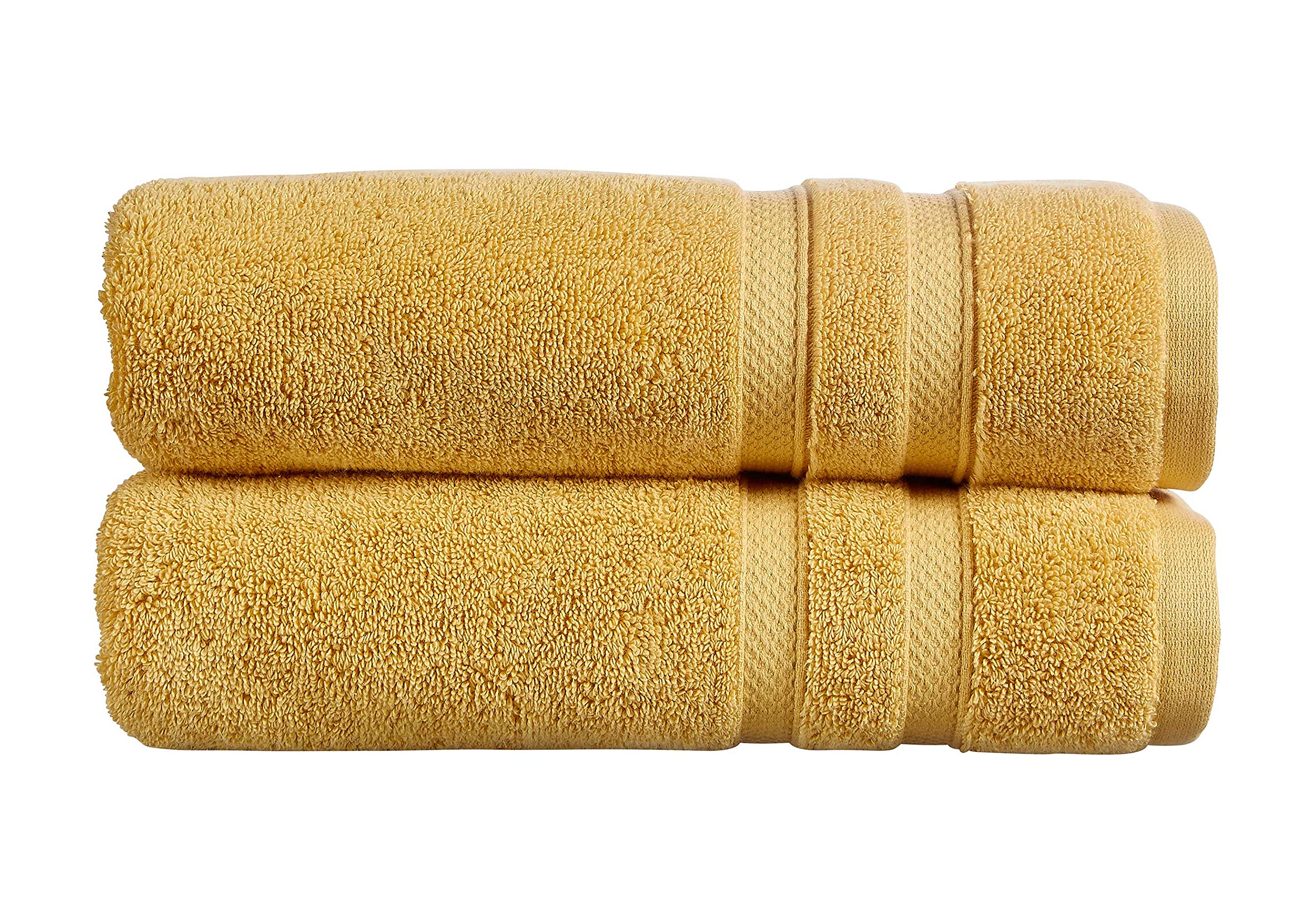 Christy Chroma Bath Towels | Set of 2 | Highly Absorbent Heavyweight 675GSM | Bold and Bright | Soft Velvety Smooth Bathroom Shower Towels | 100% Cotton | Sustainably Made | White — view 151