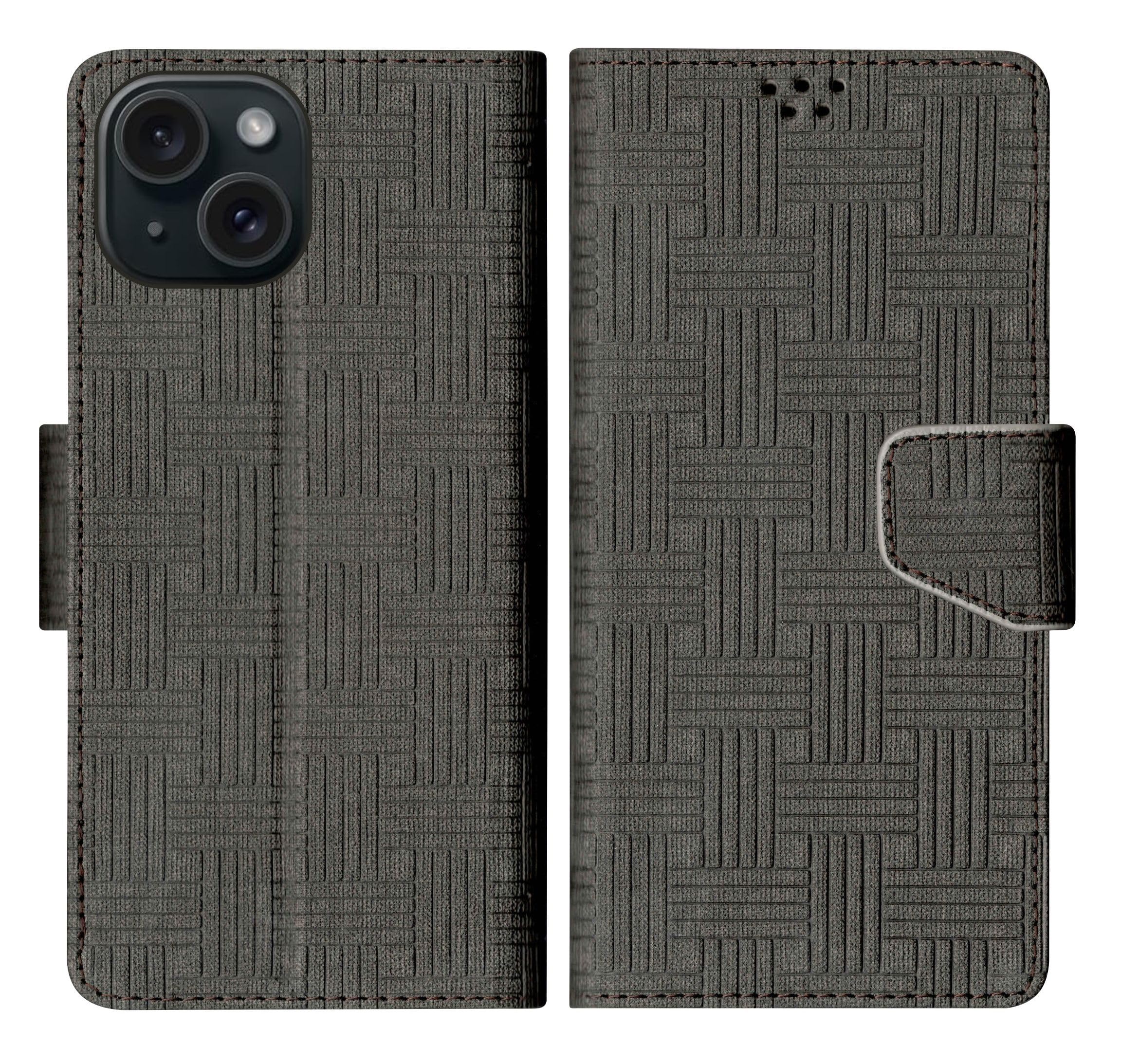 SBMS Apple iPhone 15 Flip Cover Back Cover Case with Magnatic Closure | Inbuilt Stand | Card & Money Pockets (Mat Black) (B0CVLCR2ZV) Amazon Price History, Amazon Price Tracker