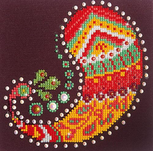 Needleart World Paisley Groove - Kit de bordado de diamante, por el patio, multicolor