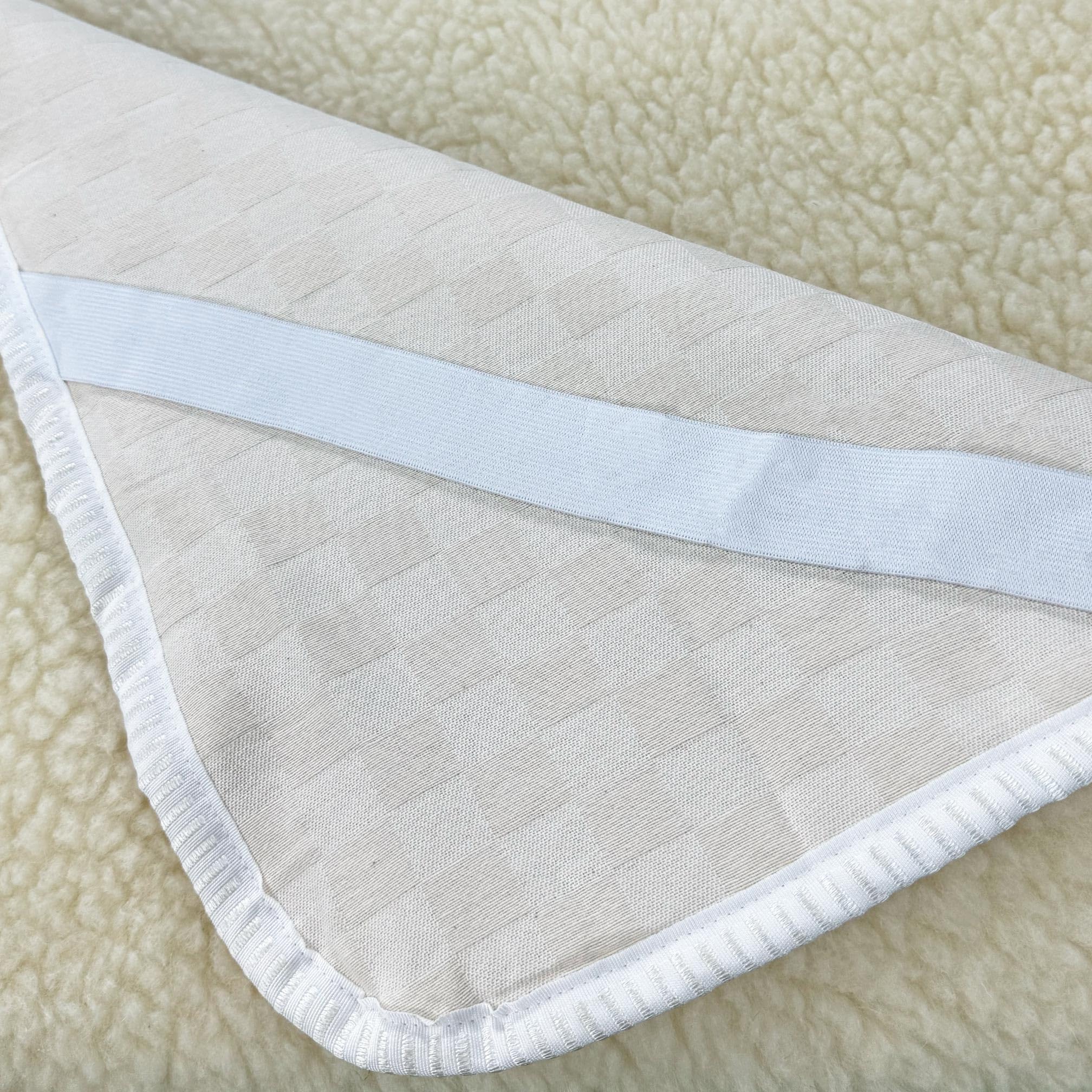 BNZ Group coprimaterasso singolo in pura lana vergine merinos agnellata, 100% MADE IN ITALY (80x200)