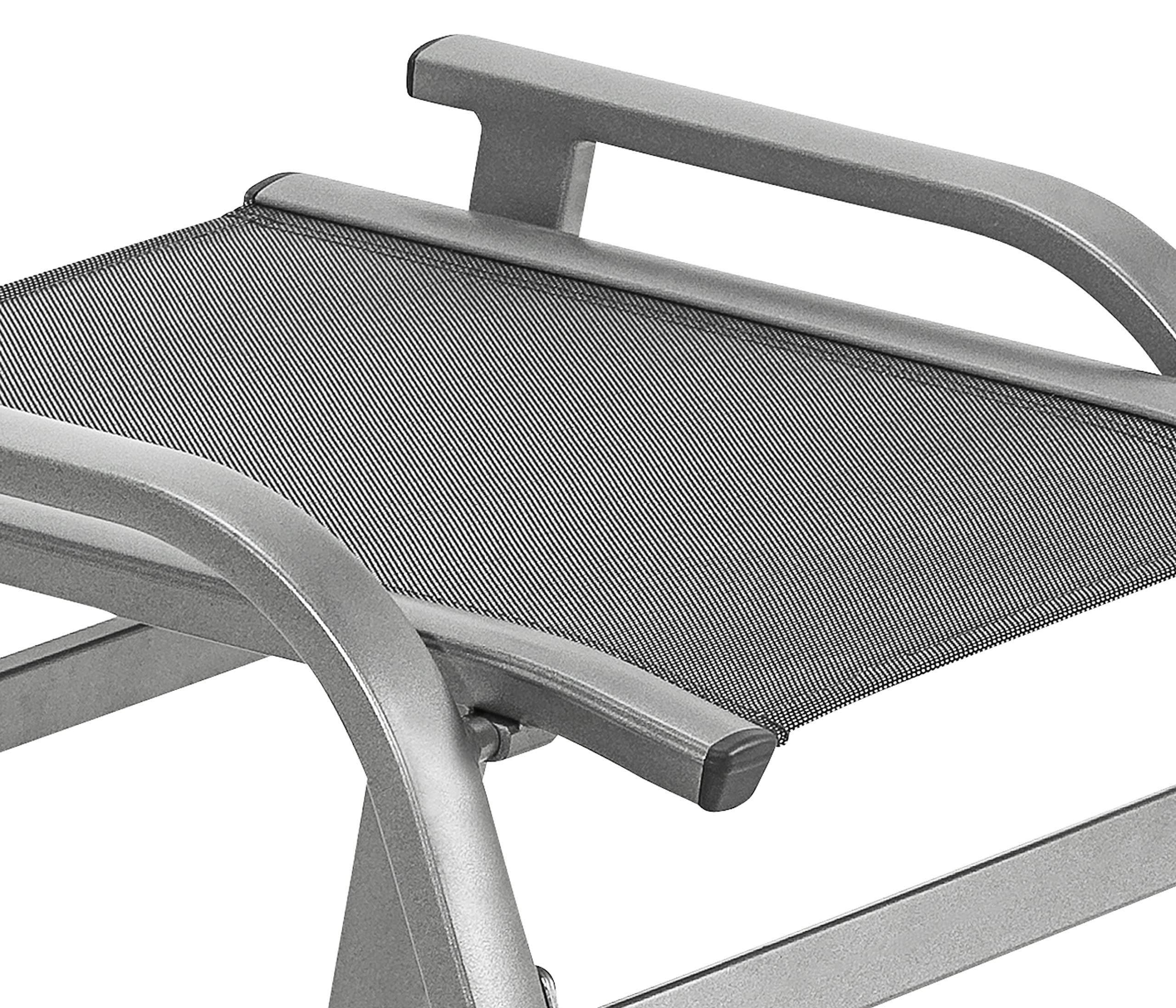 Dehner Stapelhocker Chicago, grau, 56.8 x 60.5 x 48 cm