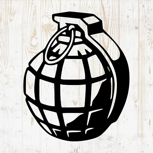 Adhesivo de vinilo para botella de pared, coche, bicicleta, portátil, silueta, arma, munición, bomba, explosivo DWSV3850