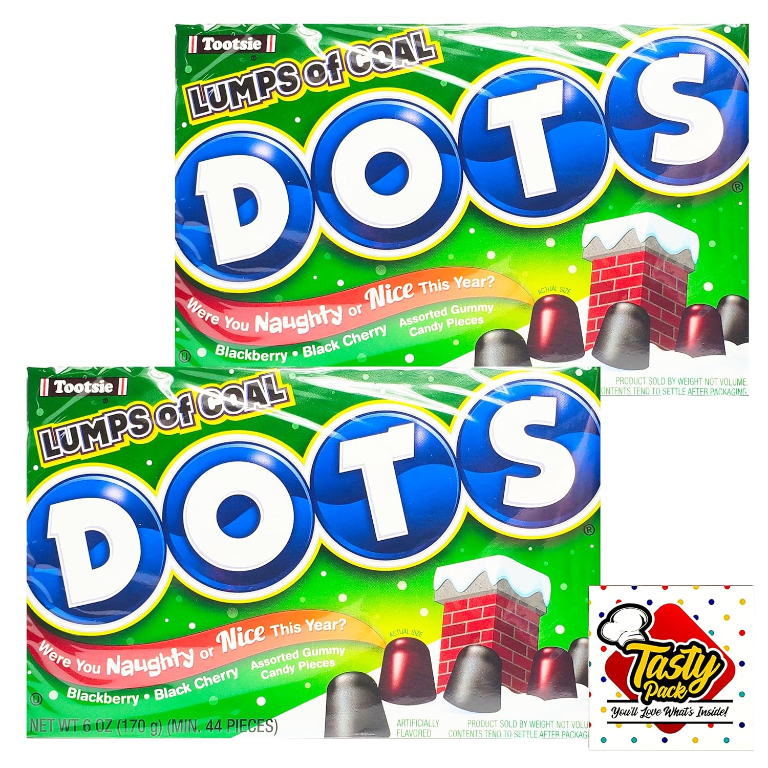 Dots Lumps of Coal Christmas Gumdrop Gummy Candy Bulk Set