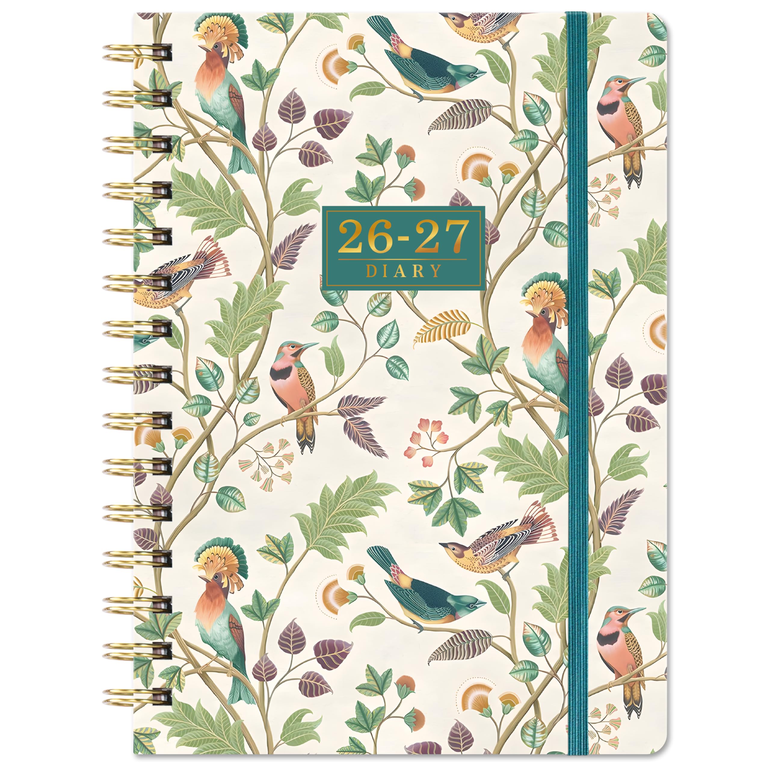 Academic Diary 2026-2027, Diary A5 Week to View, From Aug. 2026 to Jul. 2027 Spiral Bound Diary with Monthly Tabs, Inner Pocket & Premium No-Bleed Paper for Work, School, or Home Organization