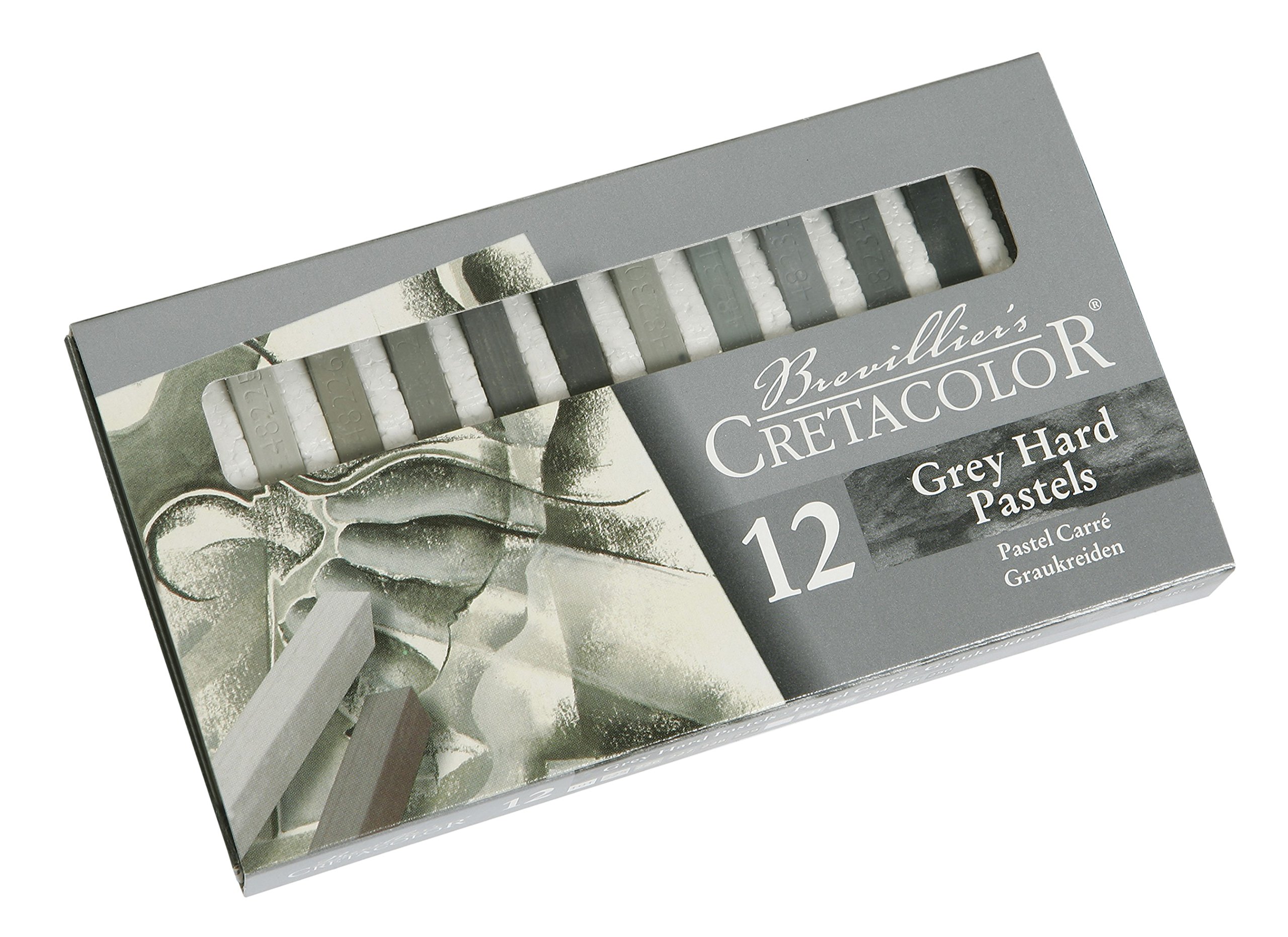 CRETACOLOR 485 12 - Graukreiden 7 x 7, 12 Colours