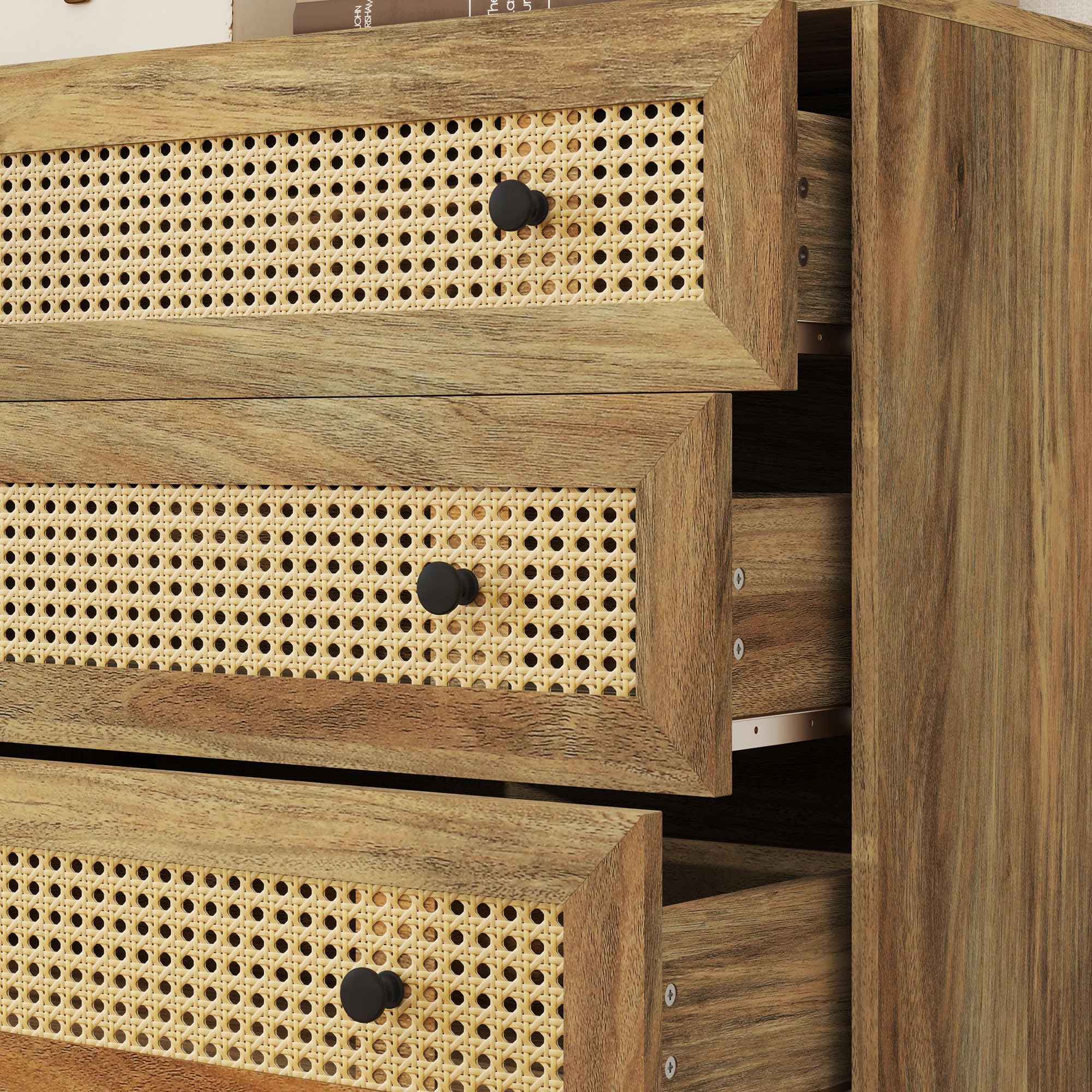 HOMCOM Cassettiera 3 cassetti 80x35x76cm Effetto legno chiaro