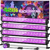 Vista 7 de Barra de Luces Negras LED de 100W, 100 LEDs, Luz de Inundación de Luz Negra para Fiesta de Luz Negra, para Fiesta Fluorescente, Dormitorio