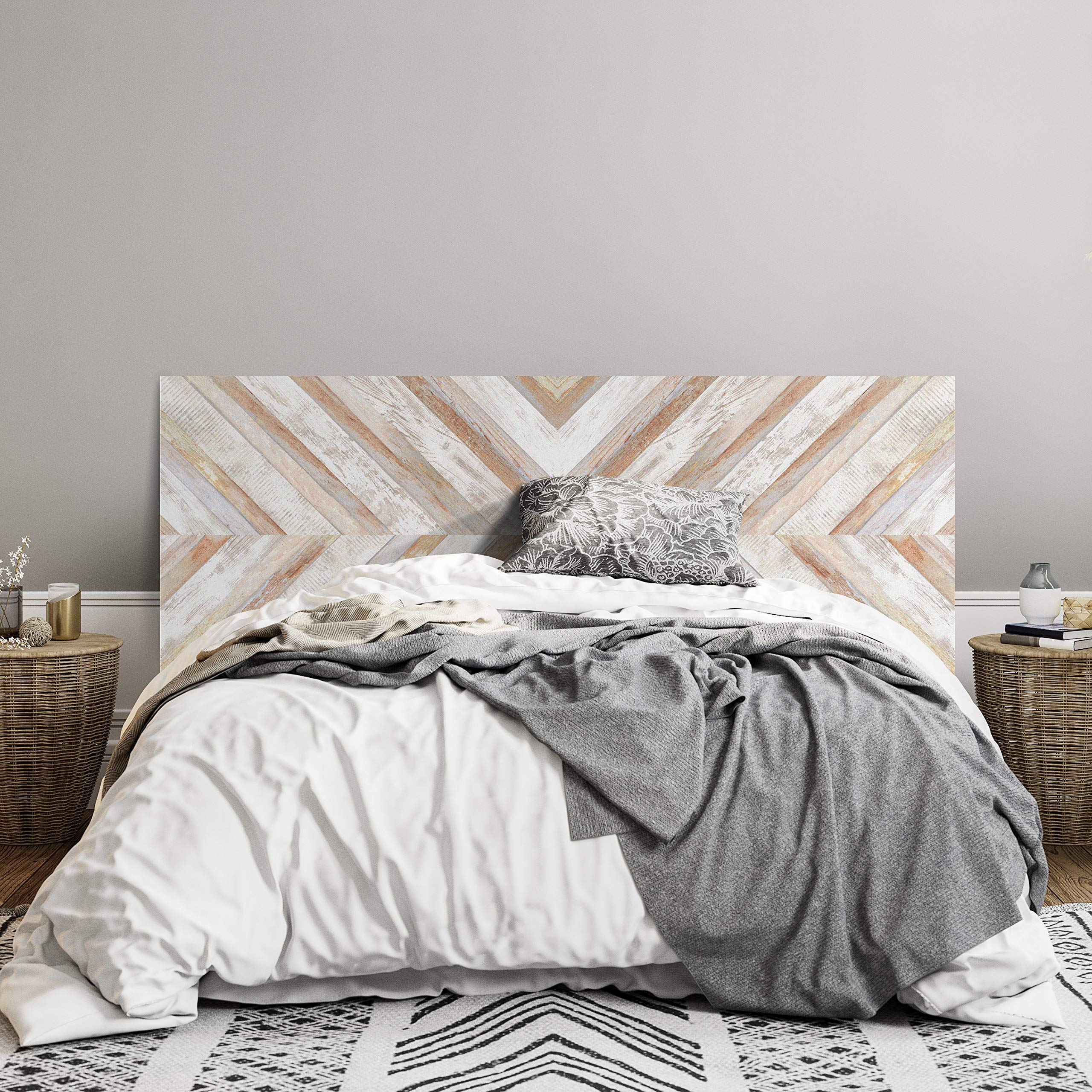 MEGADECOR Cabecero Rígido Espumado para Cama de PVC 5mm Decorativo Económico. Modelo - Arrowtown (150x60cm, Modelo 4) La impresión Directa UVI | Ligero y Robusto