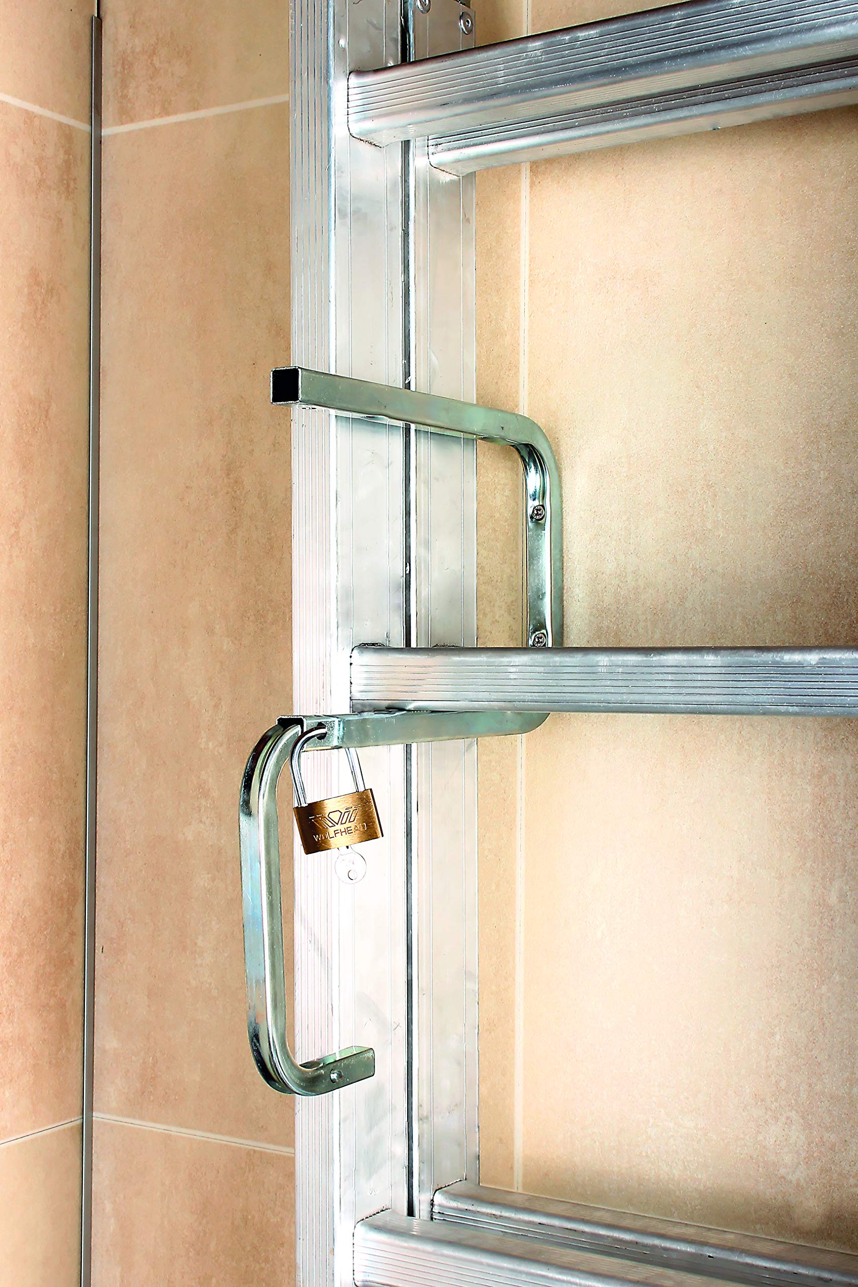 GAH-Alberts 802622 haki drabiny | zamykane | galwanicznie ocynkowane na niebiesko | głębokość całkowita 282 mm | głębokość pałąka 216 mm | zestaw 2 sztuk
