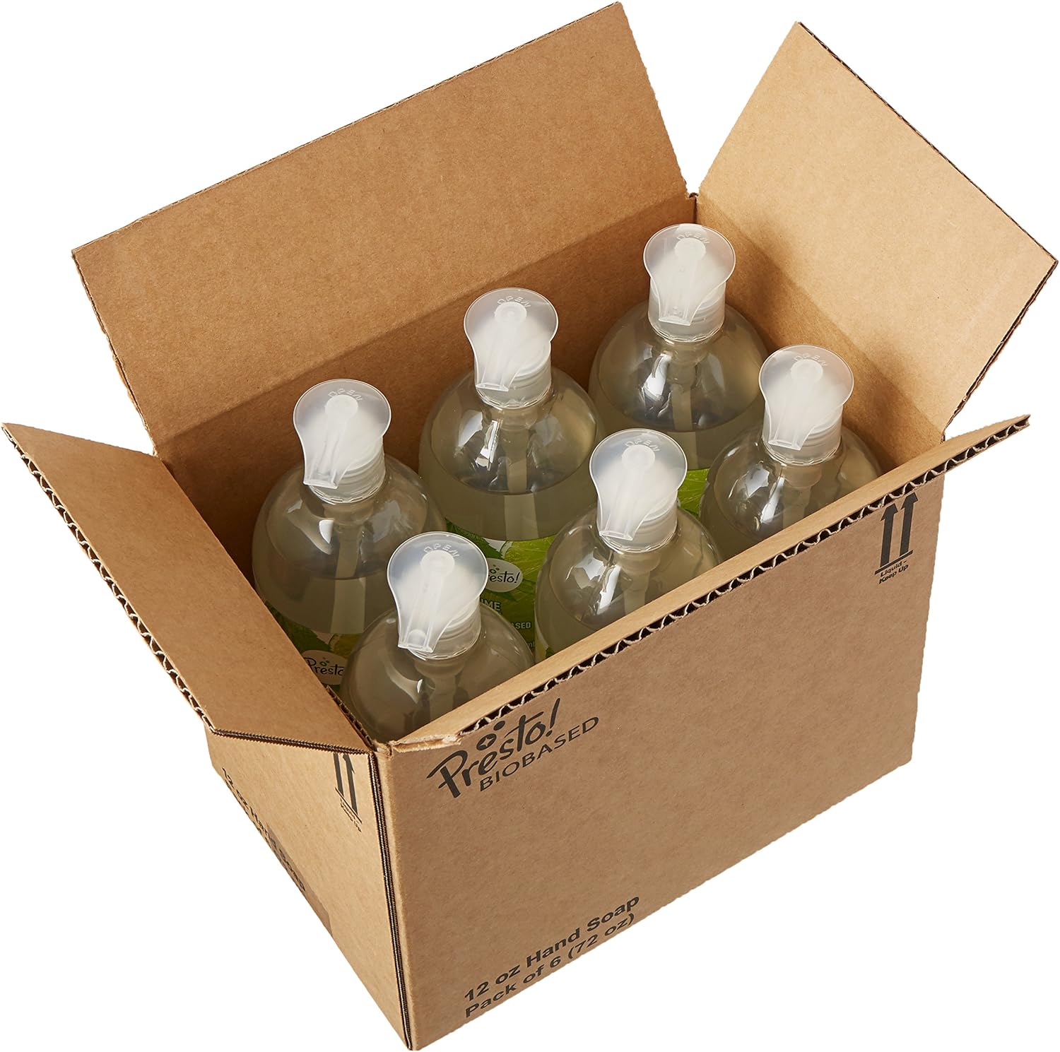  Brand - Presto! Biobased Hand Soap, Lime Mint Scent, 12 Fluid Ounces, Pack of 6 : Beauty & Personal Care