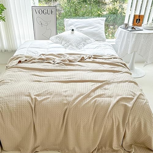 Miniatura 5 de AmyHomie Manta refrescante tamaño King, 100% rayón derivado del bambú, manta de verano fresca para personas que duermen con calor, manta ligera de