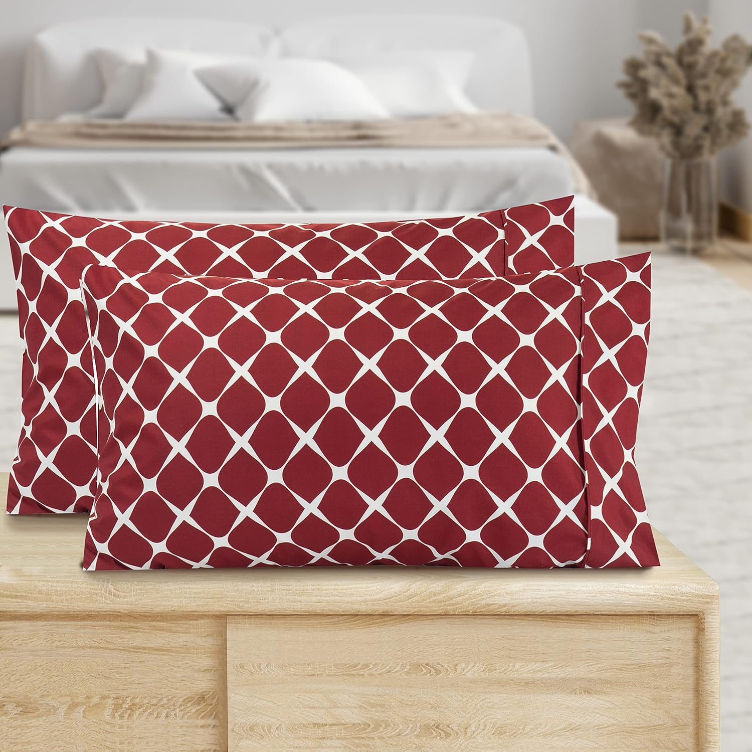 Elegant Comfort Pattern Printed Pillowcases 2Piece Set
