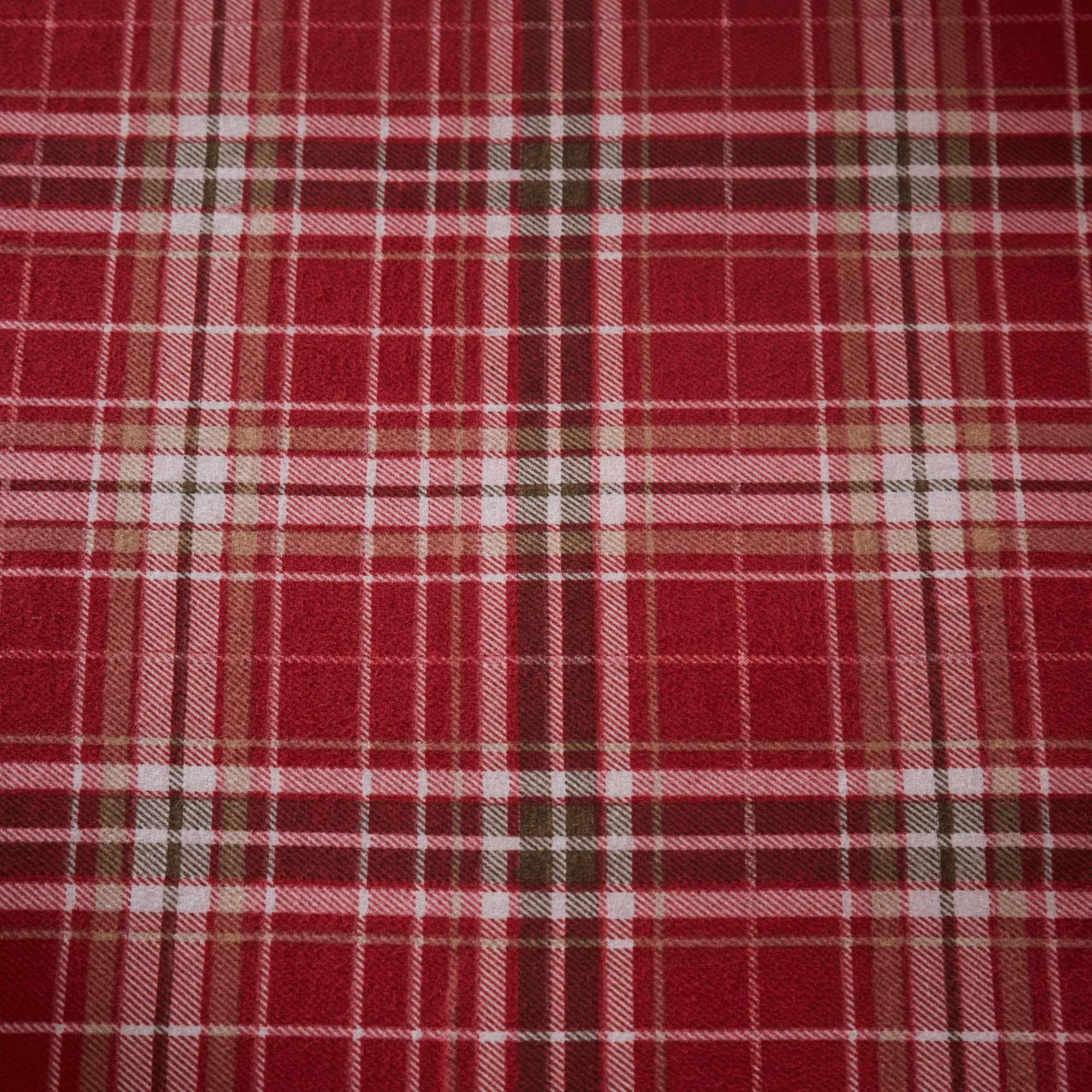 Dreams & Drapes Lodge Derwent Check - Juego de Funda de edredón 100% algodón Cepillado - Tamaño de Cama King en Color Natural