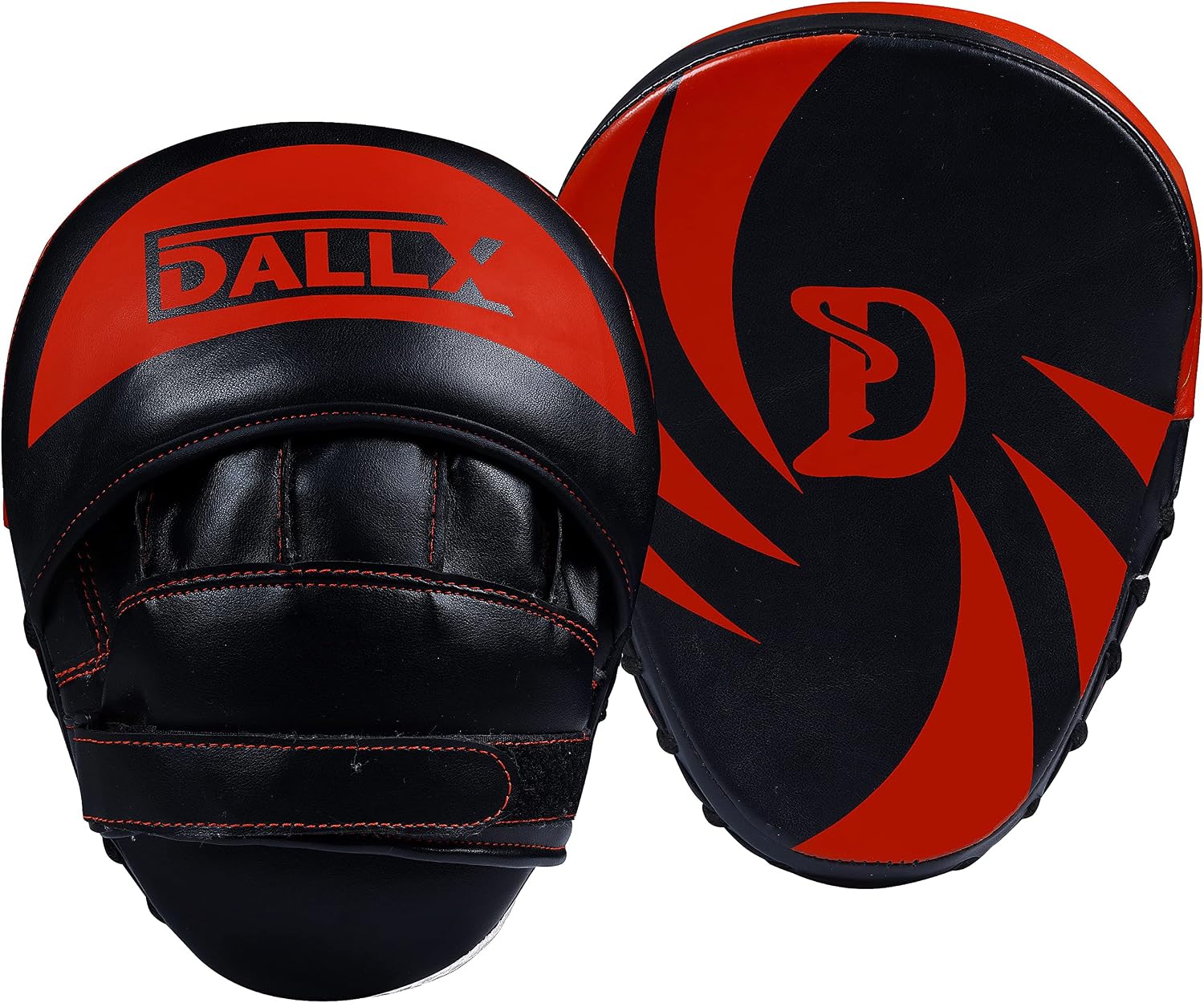 DALLX Sports Punch Mitts Target Focus Pads Hook and Jab Curved for MMA Training Martial Arts Karate Kickboxing Muay Thai with Adjustable Straps Ventilated