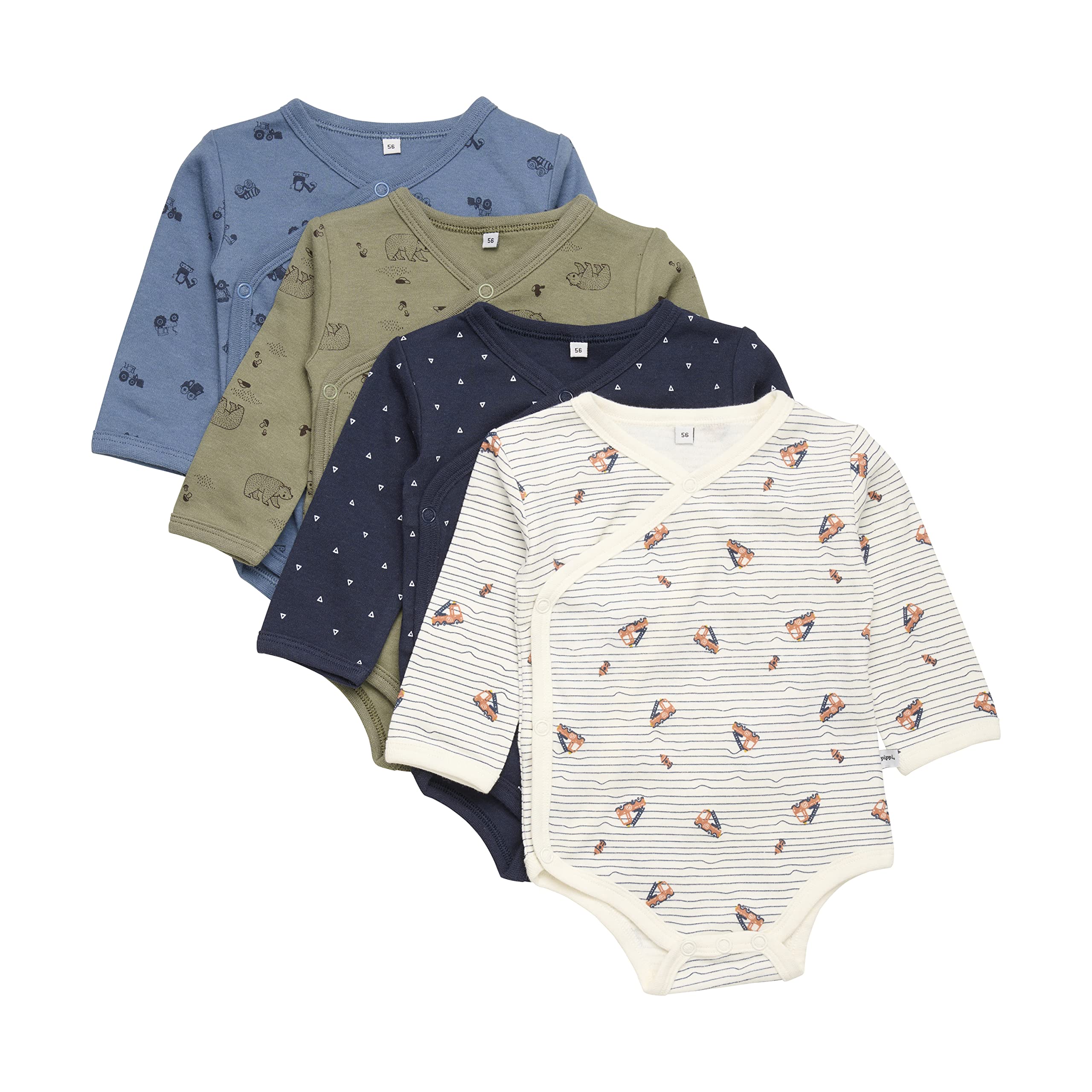 Pippi Body Wrap Ao-printed (4-pack) ropa interior Bebé-Niños
