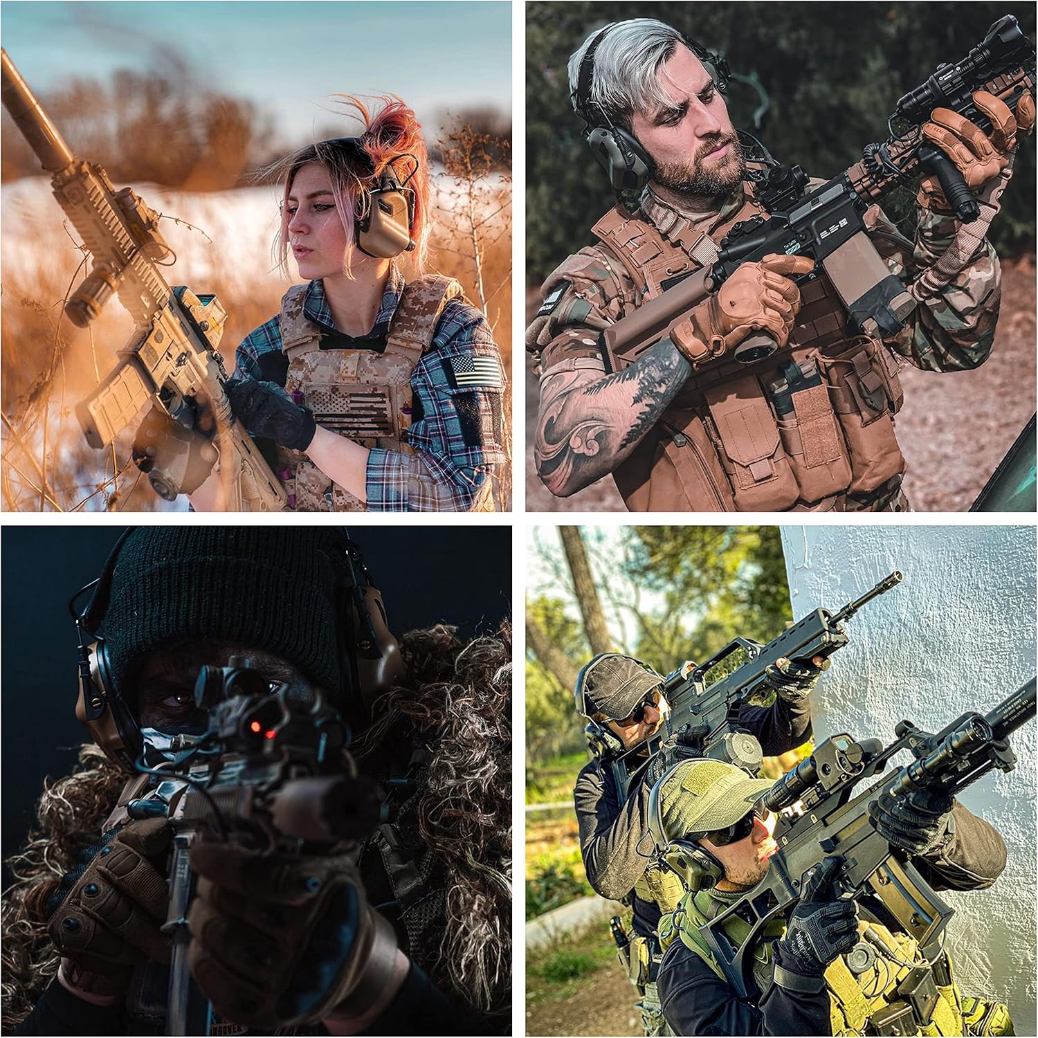 Electronic Shooting Earmuffs Ear Muffs Safety Tactical Gun Sound Amplification Hearing Protection NRR 22dB - Image 4