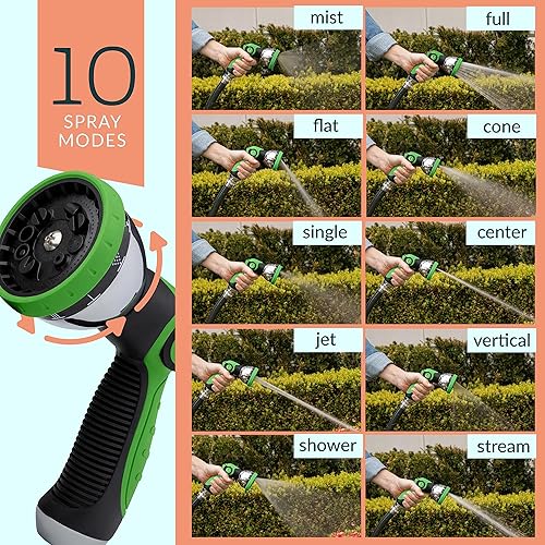 Miniatura 5 de ALMA - Rociador de boquilla de manguera de jardín con válvula de encendido y apagado de control de pulgar, boquilla rociadora de manguera de jardín