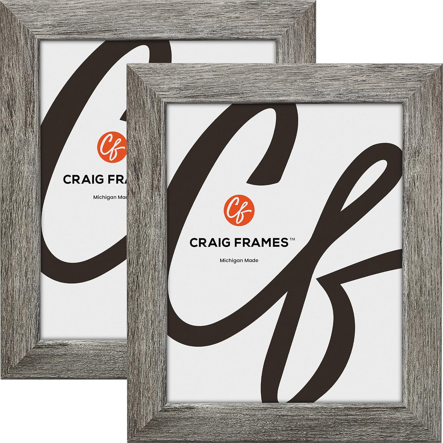 Craig Frames 26030 8 x 10 Inch Picture Frame, Gray Barnwood, Set of 2